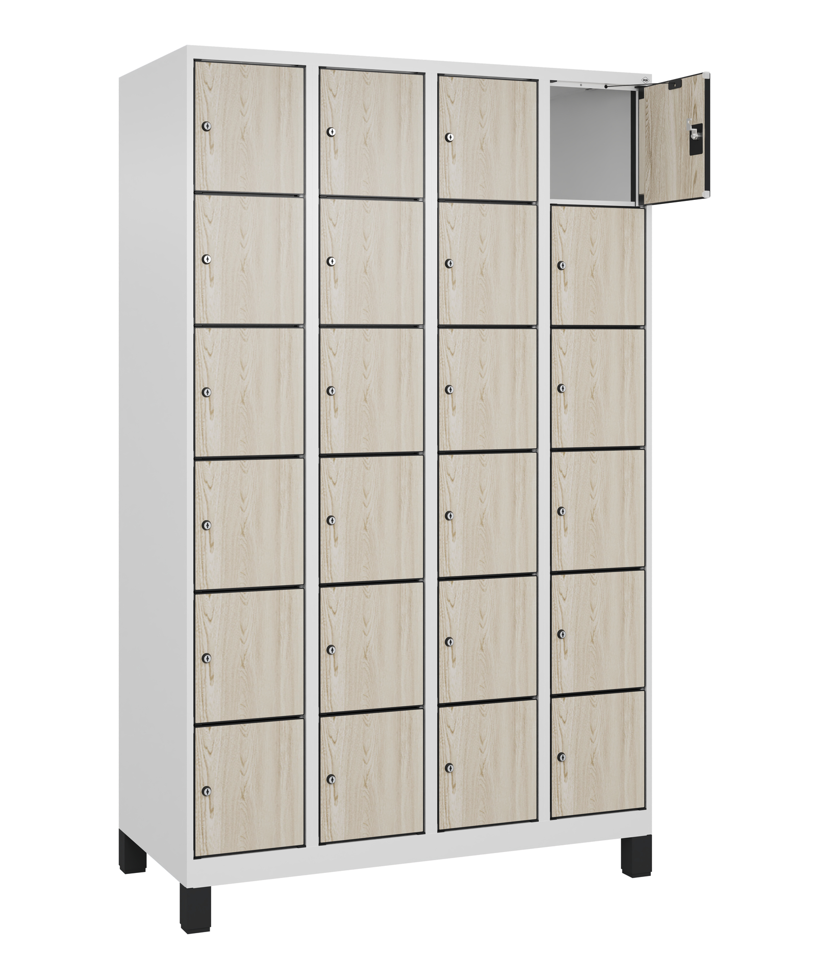 C+P Schlie�fachschrank Evolo PLUS, F��e, 24 F�cher, 1950x1200x500mm