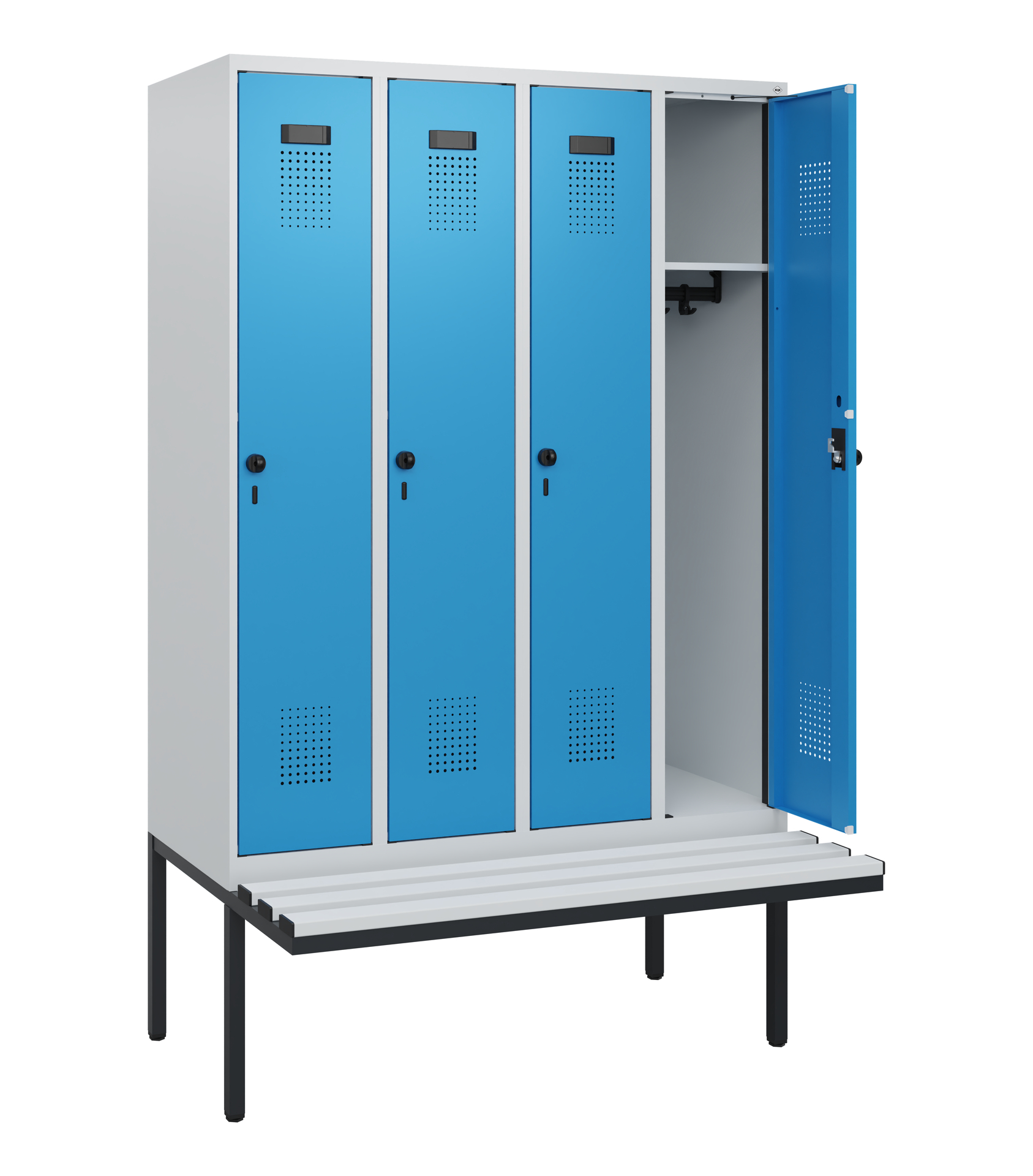 C+P Spind Evolo PLUS, Bank, 4 Abteile, 1950x1200x8