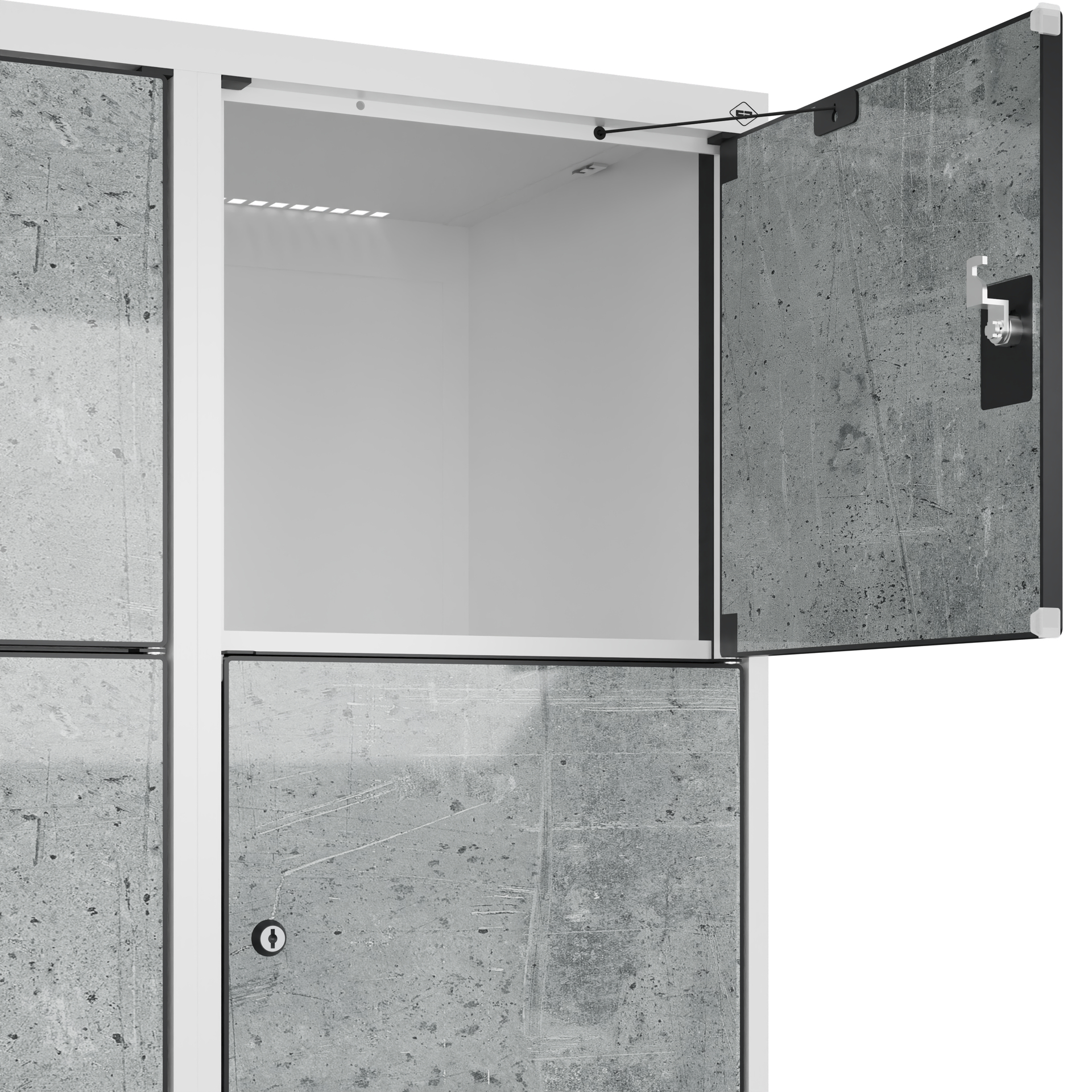 C+P Schlie�fachschrank Evolo PLUS, F��e, 15 F�cher, 1950x1200x500mm