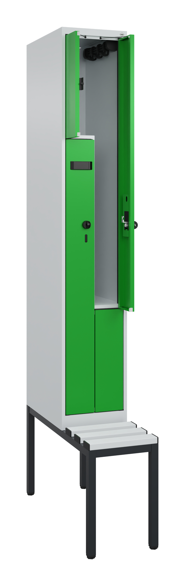 C+P Z-Spind Evolo PLUS, Bank, 2 Fächer, 2120x300x8