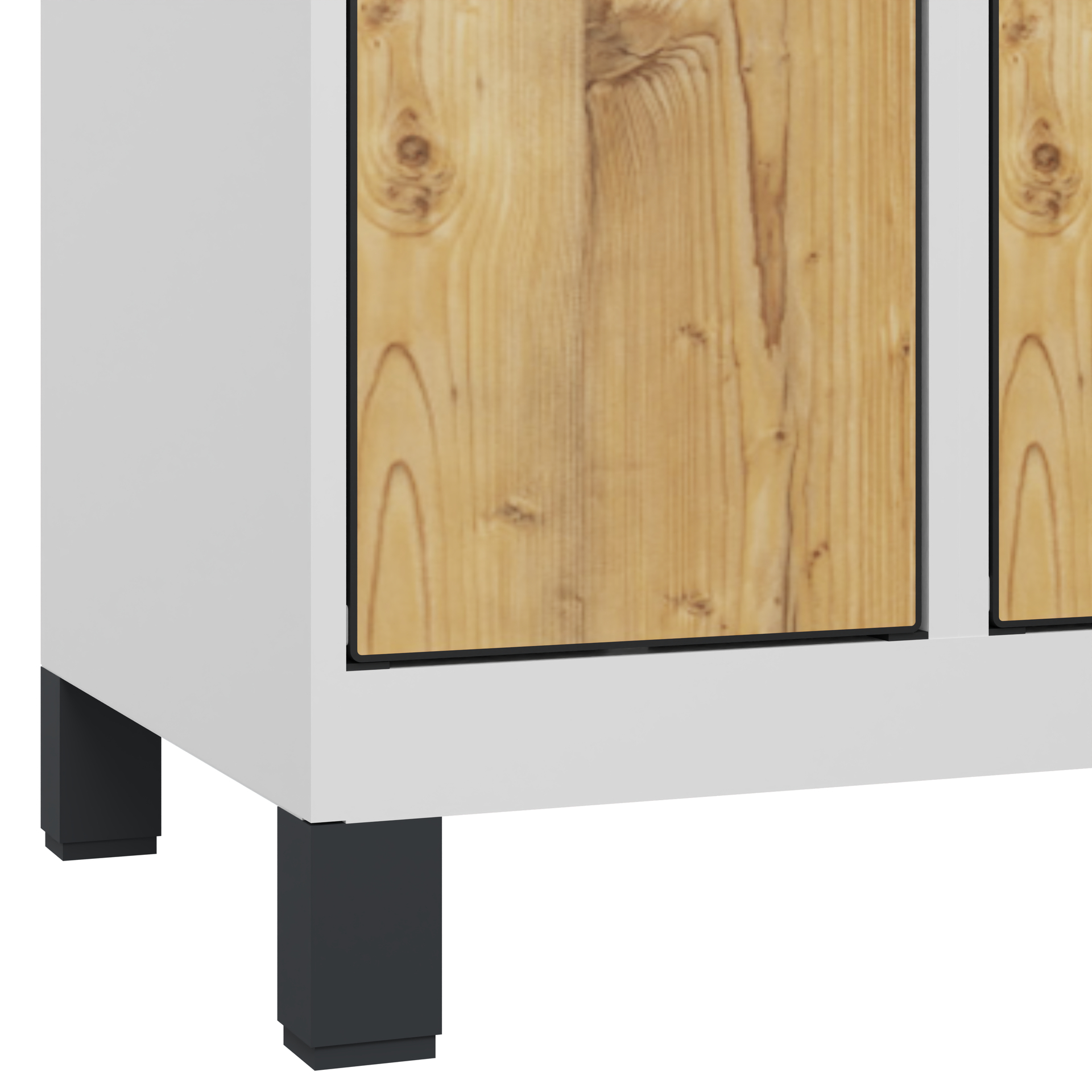 C+P PSA Schwarz-Wei�-Spind Evolo PLUS, Bank, 2 Abteile, 1950x600x815mm