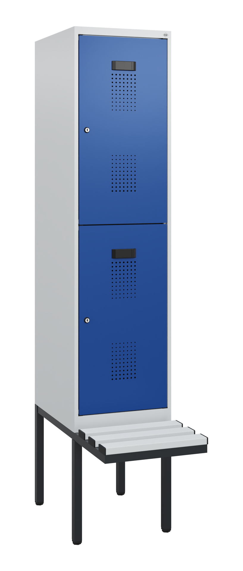 C+P Doppelstock-Spind Evolo PLUS, Bank, 2 Fächer, 