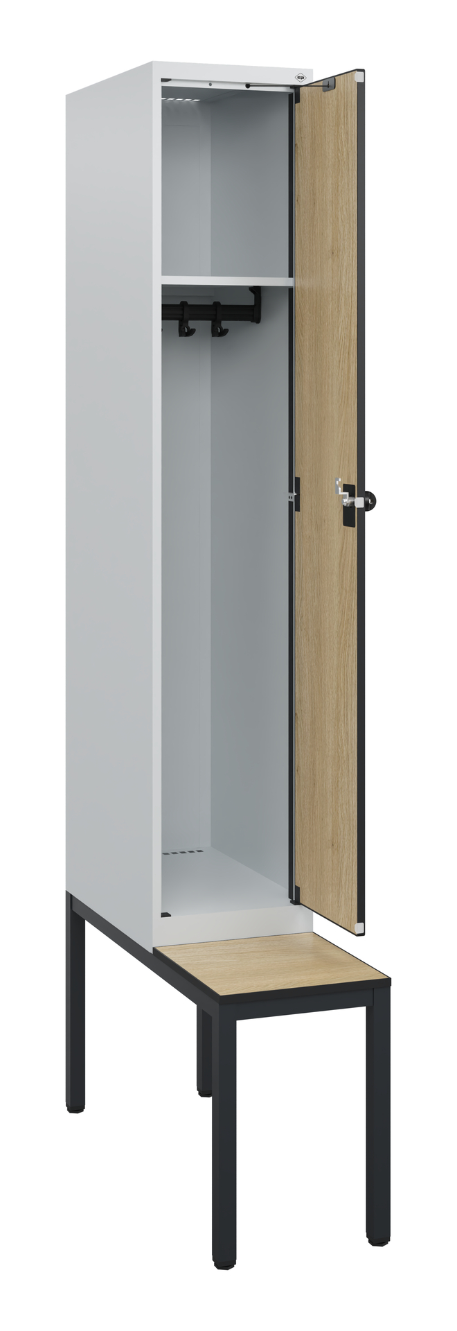 C+P Spind Evolo PLUS, Bank, 1 Abteil, 1950x300x815mm C+P Spind Evolo PLUS, Bank, 1 Abteil, 1950x300x815mm