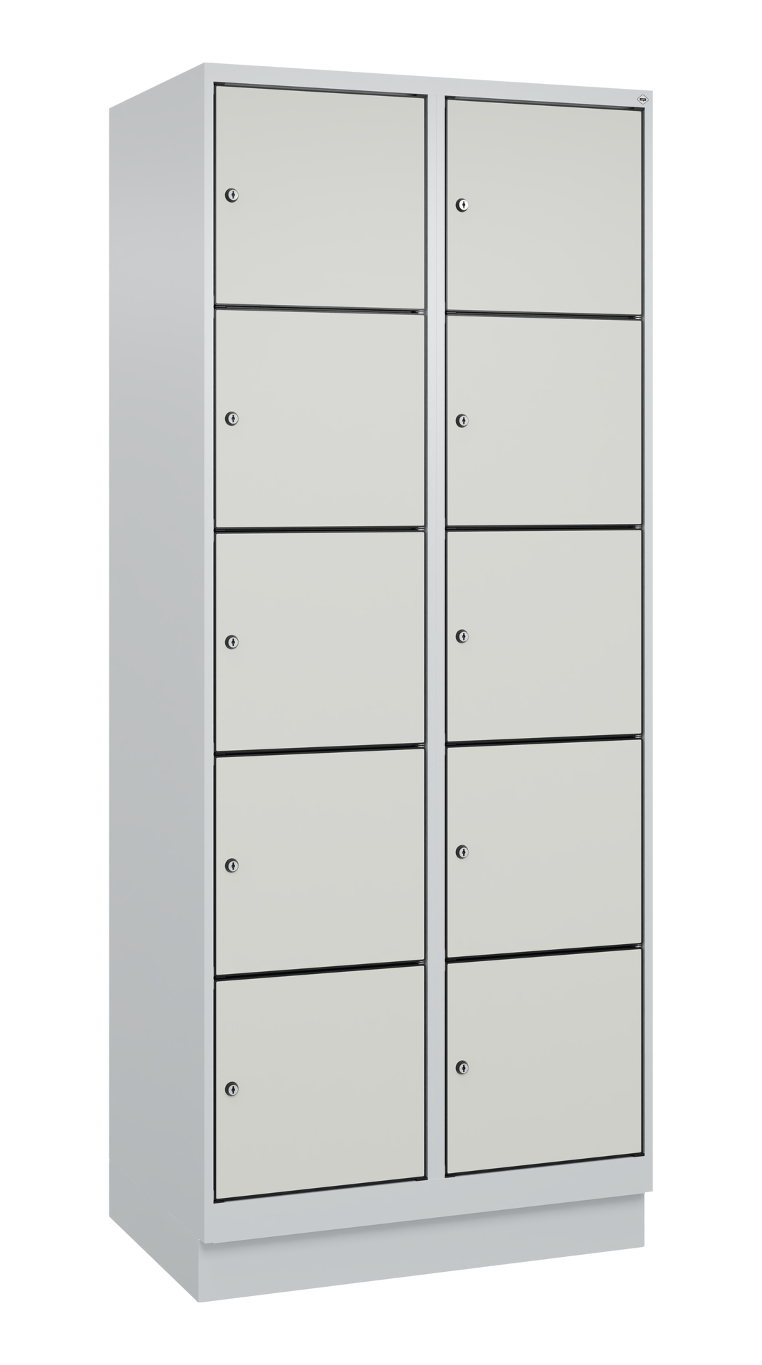 C+P Schlie�fachschrank Evolo PLUS, Sockel, 10 F�cher, 1950x800x500mm
