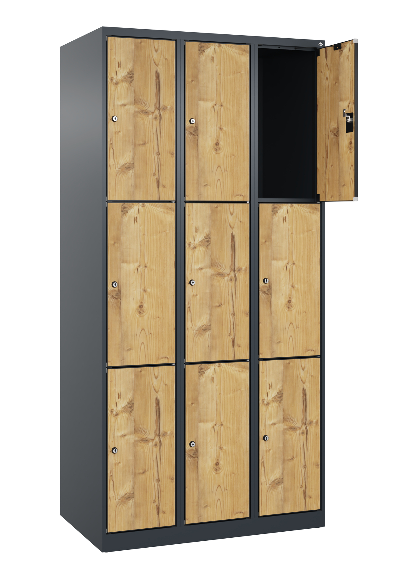 C+P Schlie�fachschrank Evolo PLUS, 9 F�cher, 1850x900x500mm