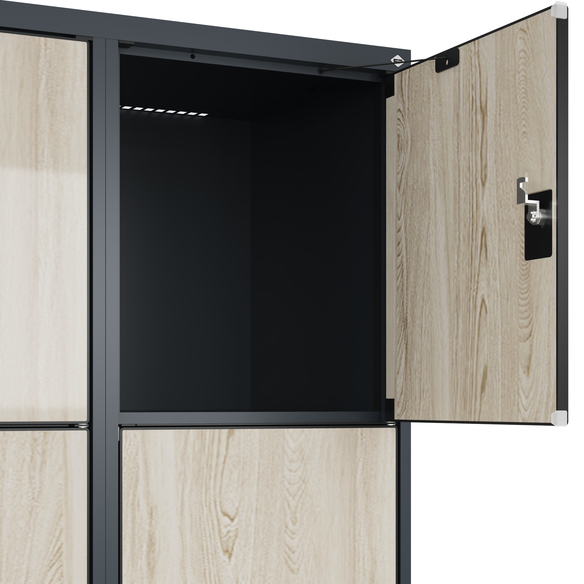 C+P Schlie�fachschrank Evolo PLUS, Sockel, 8 F�cher, 1950x800x500mm