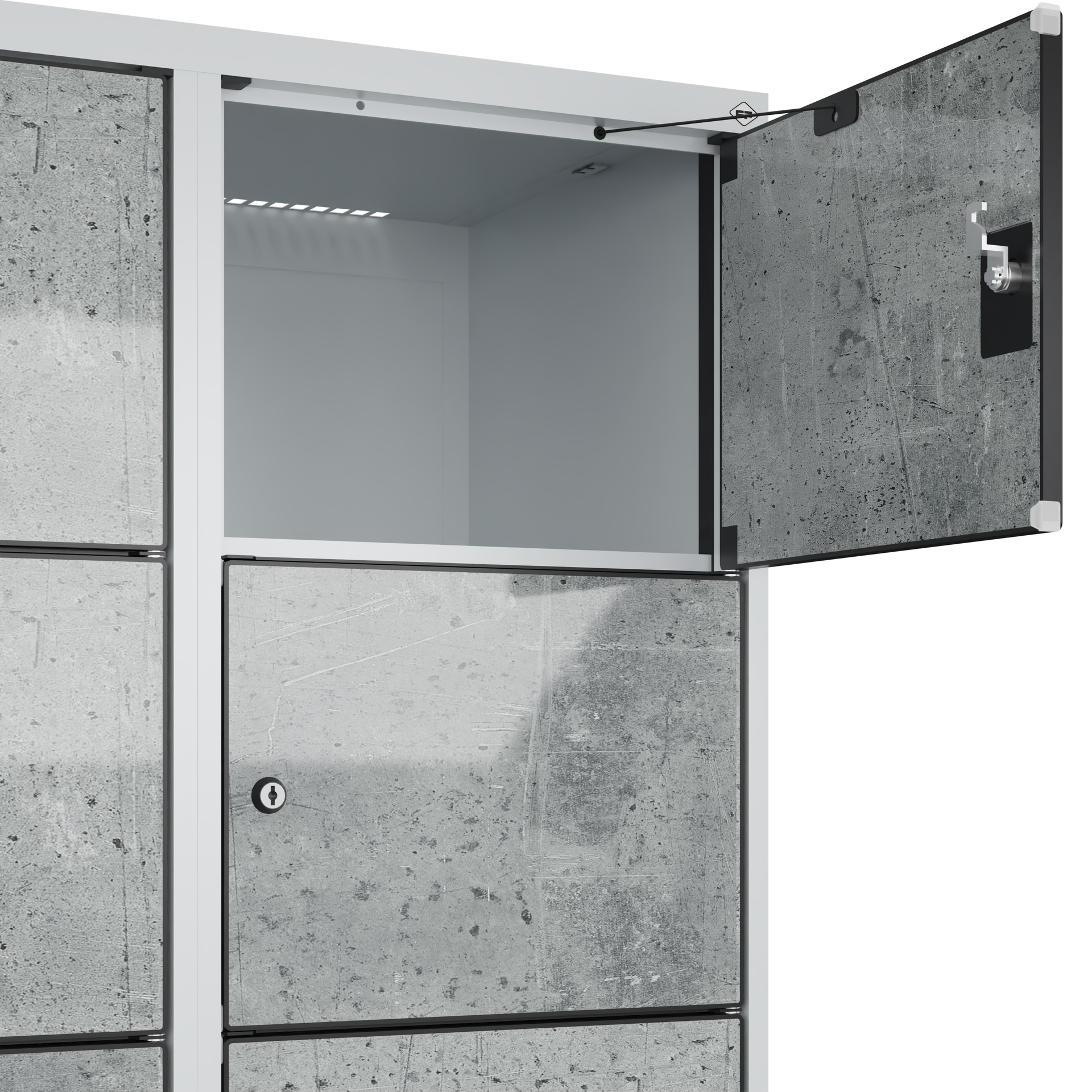 C+P Schlie�fachschrank Evolo PLUS, Sockel, 12 F�cher, 1950x800x500mm