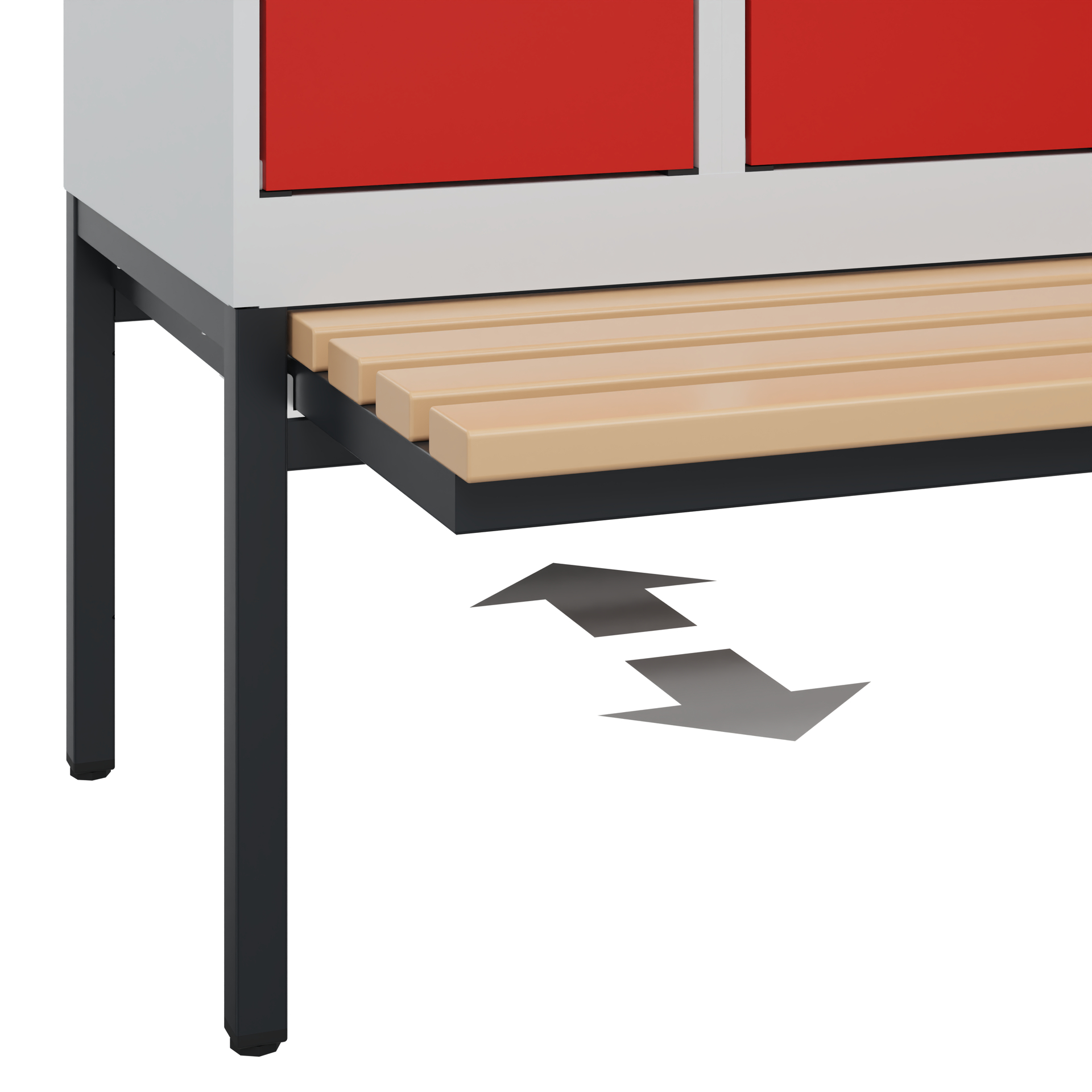 C+P Doppelstöckiger Spind Evolo PLUS, 6 Fächer, 1950x900x815mm