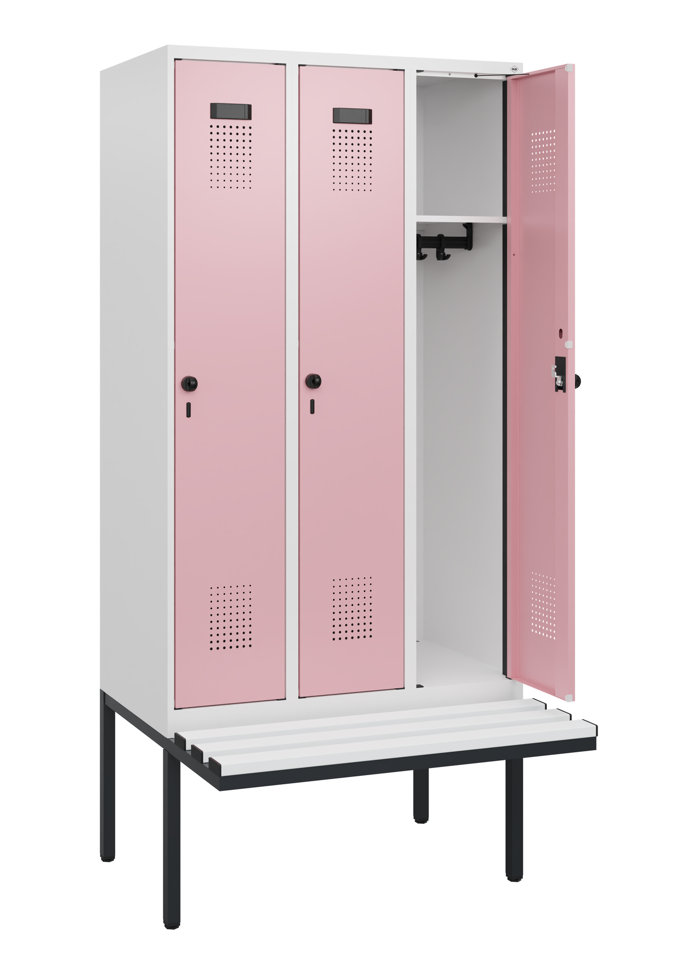 C+P Spind Evolo PLUS, Bank, 3 Abteile, 1950x900x81