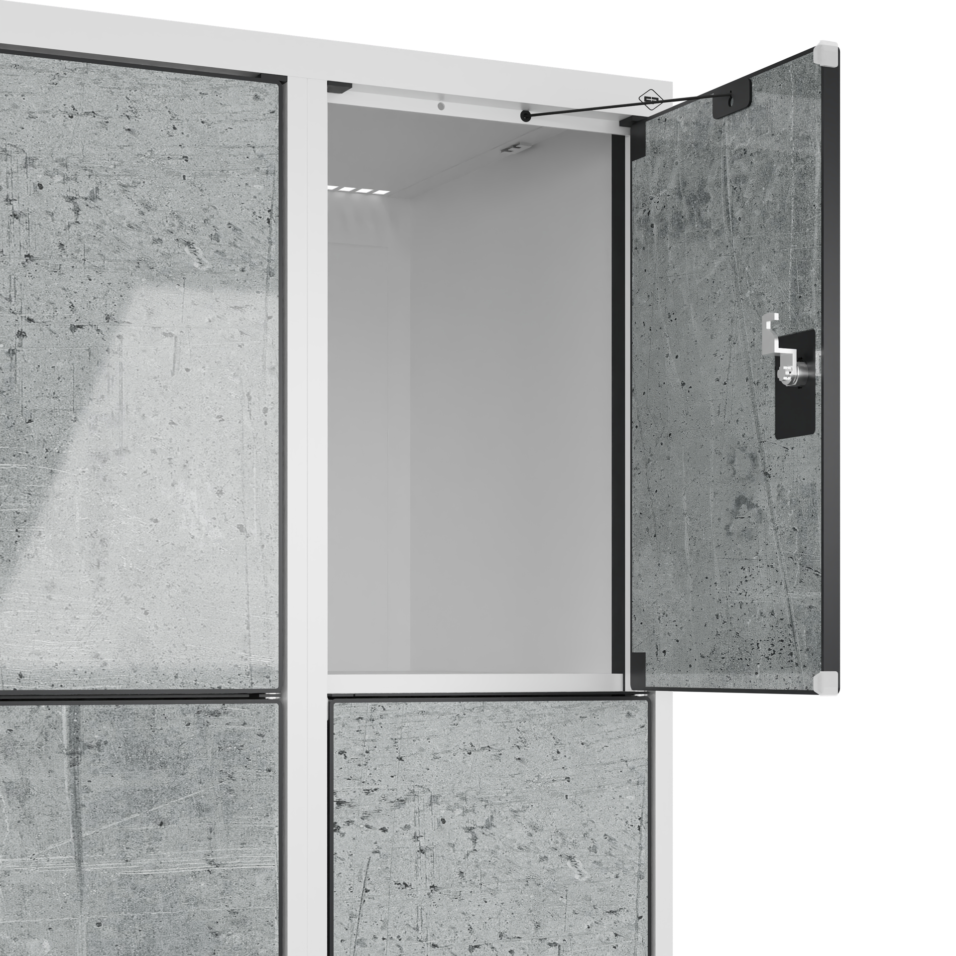 C+P Schlie�fachschrank Evolo PLUS, Sockel, 8 F�cher, 1950x600x500mm
