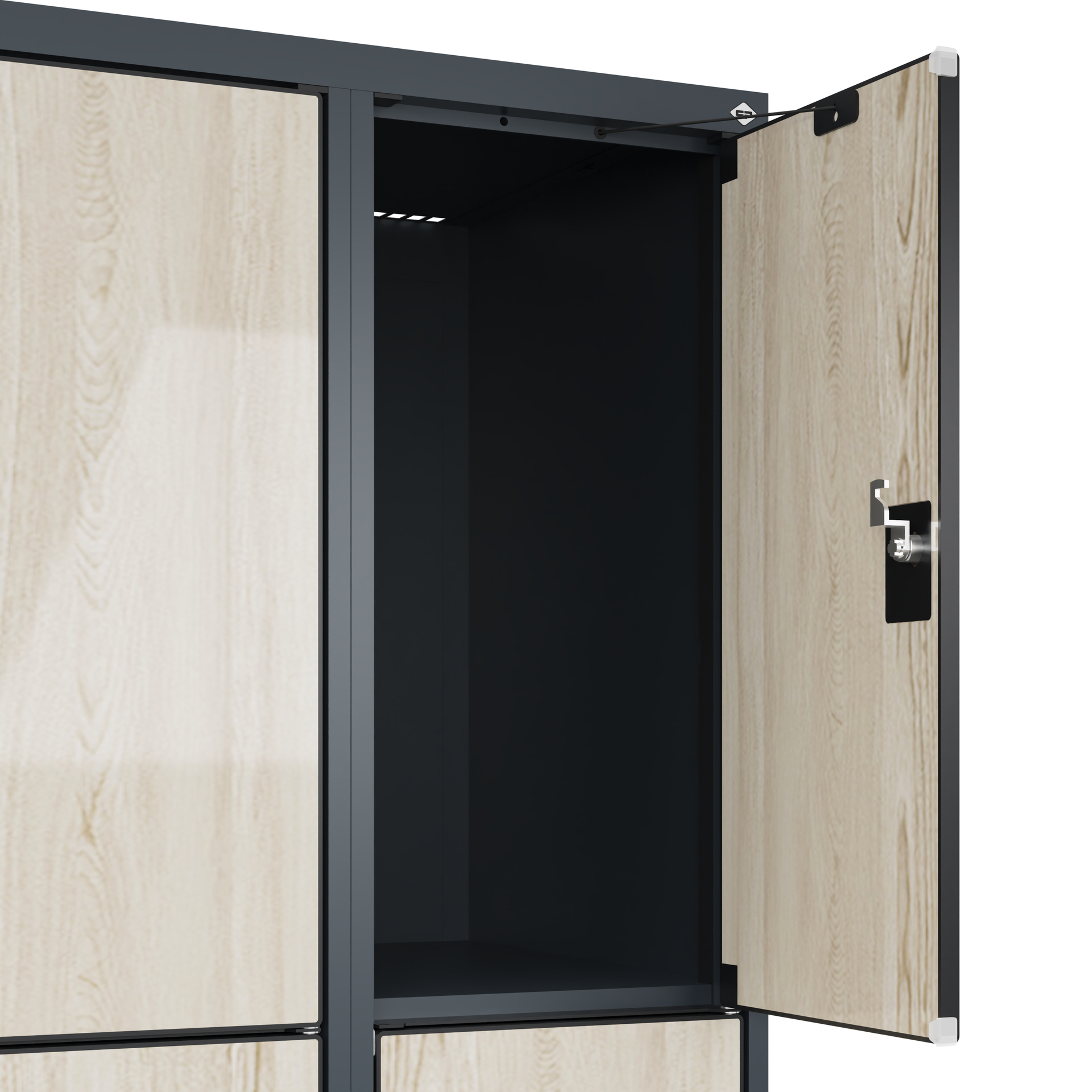 C+P Schlie�fachschrank Evolo PLUS, F��e, 12 F�cher, 1950x1200x500mm
