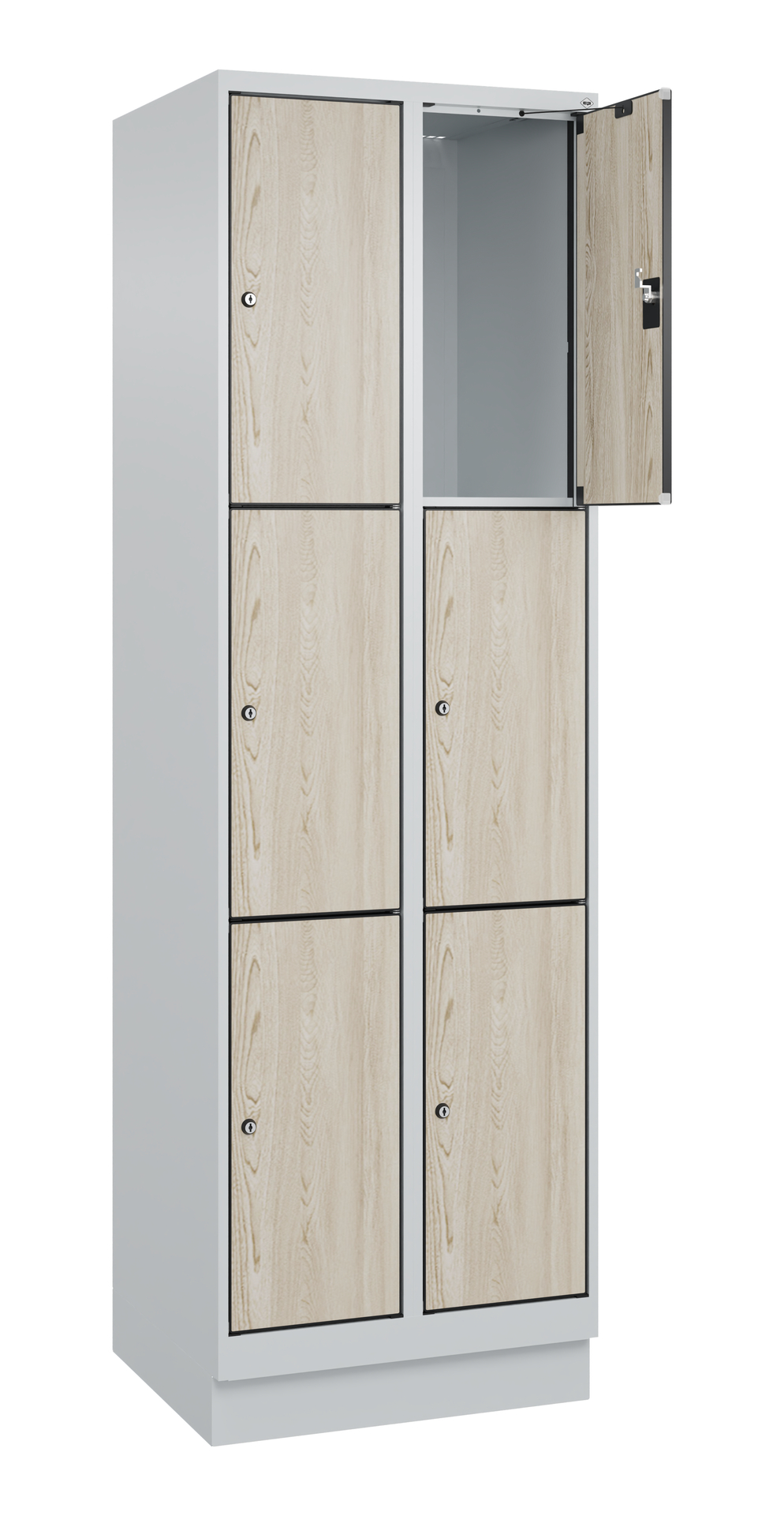 C+P Schlie�fachschrank Evolo PLUS, Sockel, 6 F�cher, 1950x600x500mm
