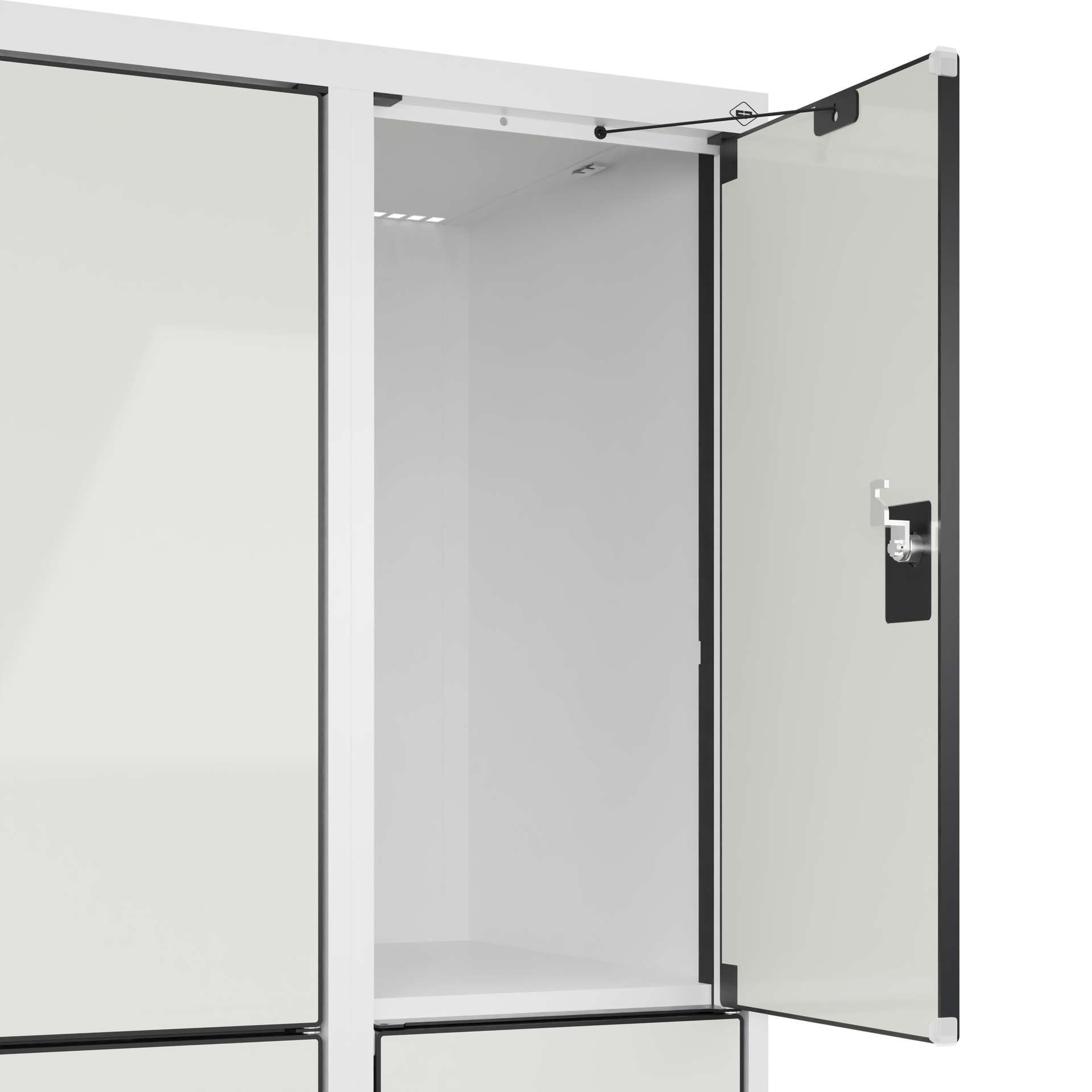 C+P Schlie�fachschrank Evolo PLUS, Sockel, 9 F�cher, 1950x900x500mm