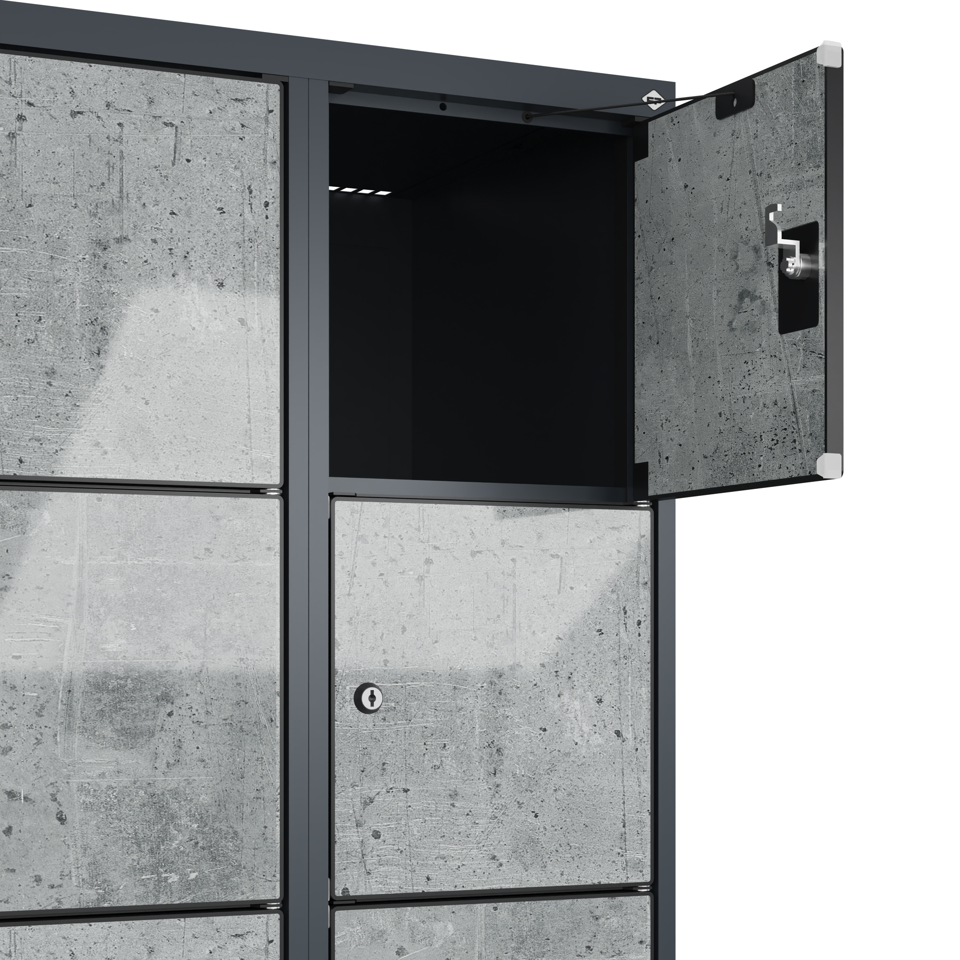 C+P Schlie�fachschrank Evolo PLUS, F��e, 12 F�cher, 1950x600x500mm