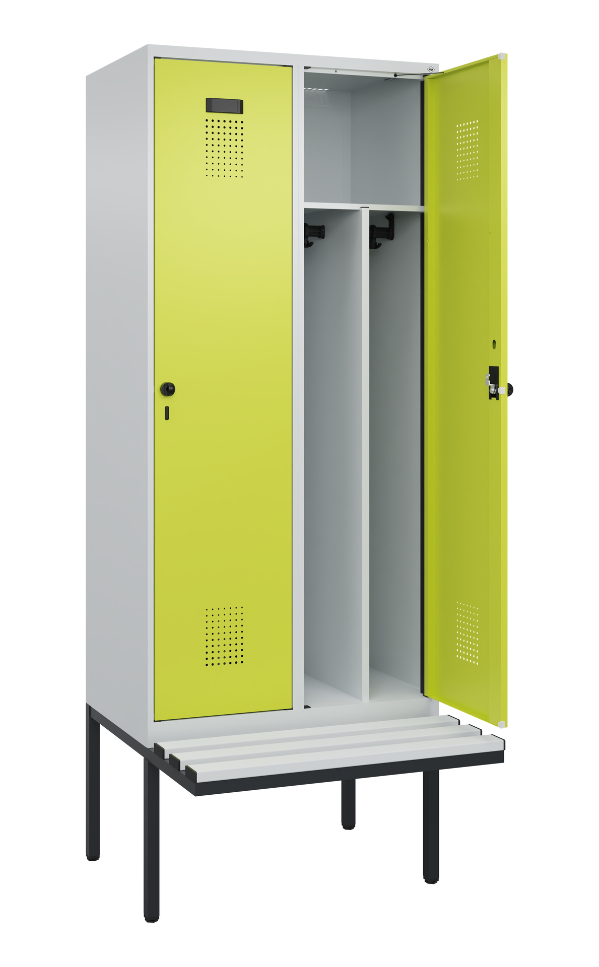 C+P Spind Evolo PLUS, Bank, 2 Abteile, 2120x800x81