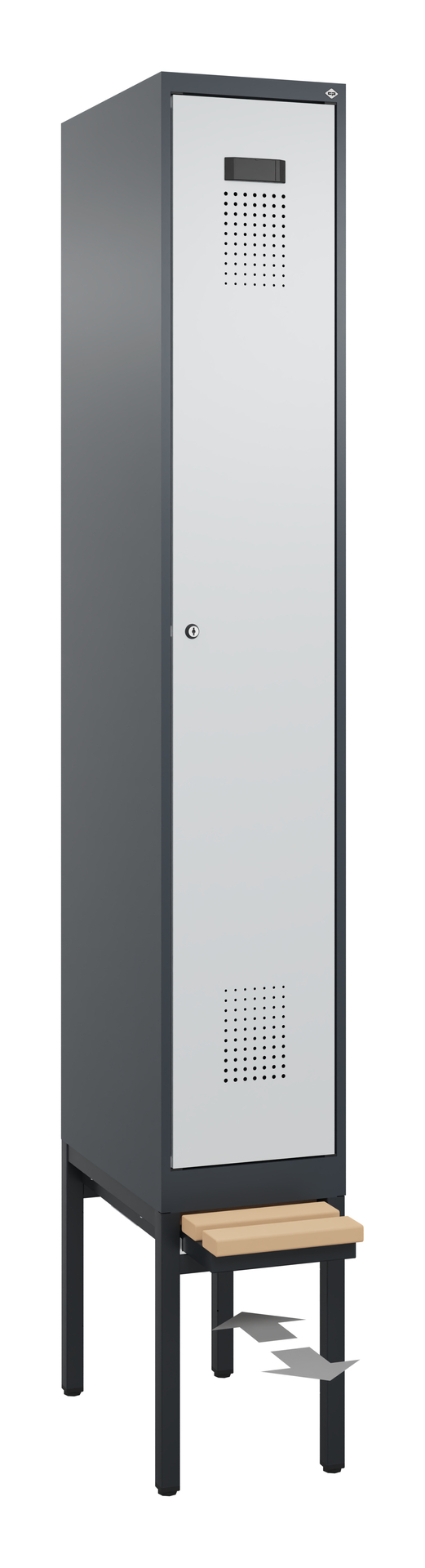 C+P Spind Evolo PLUS, Bank, 1 Abteil, 2120x300x815mm