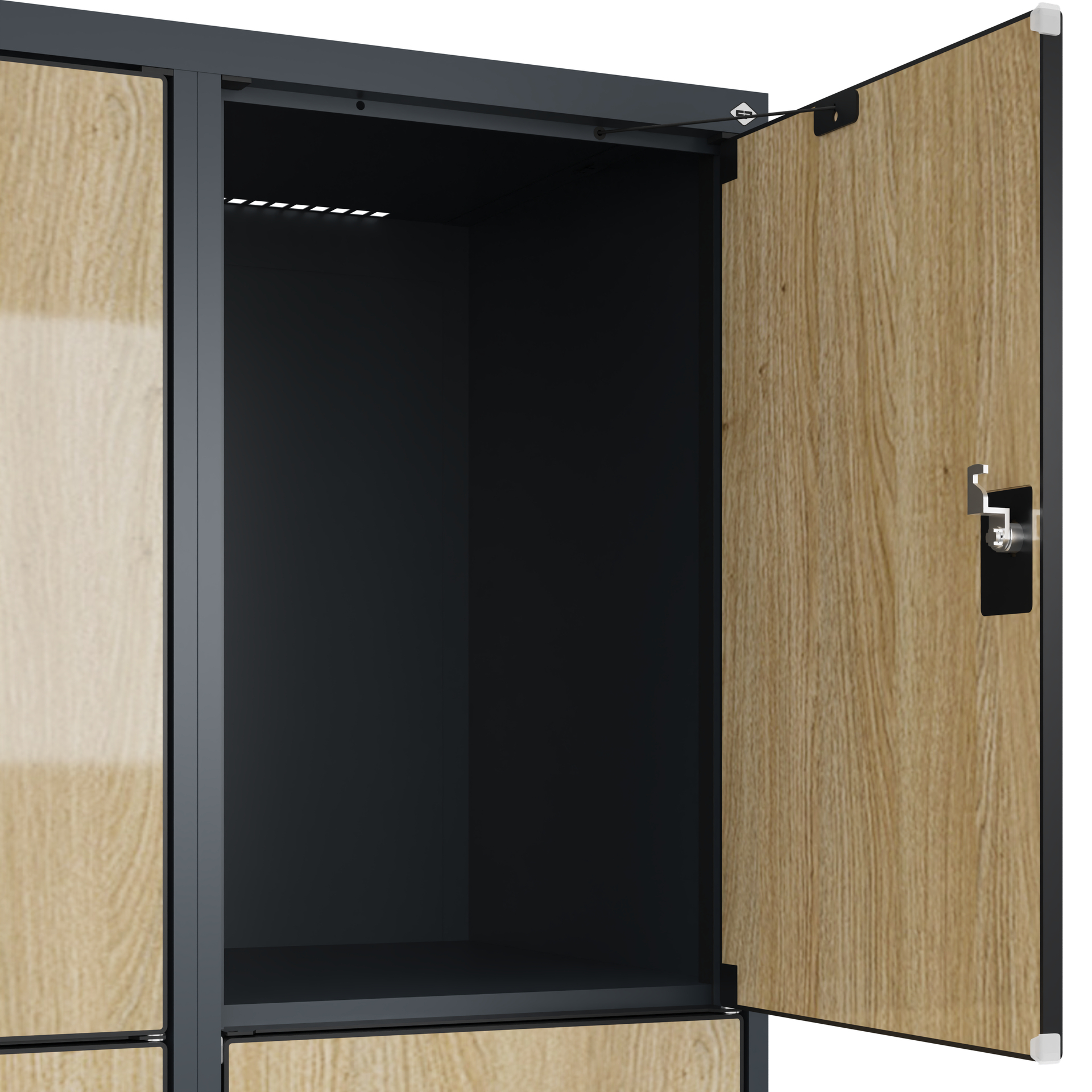 C+P Schlie�fachschrank Evolo PLUS, Sockel, 9 F�cher, 1950x1200x500mm