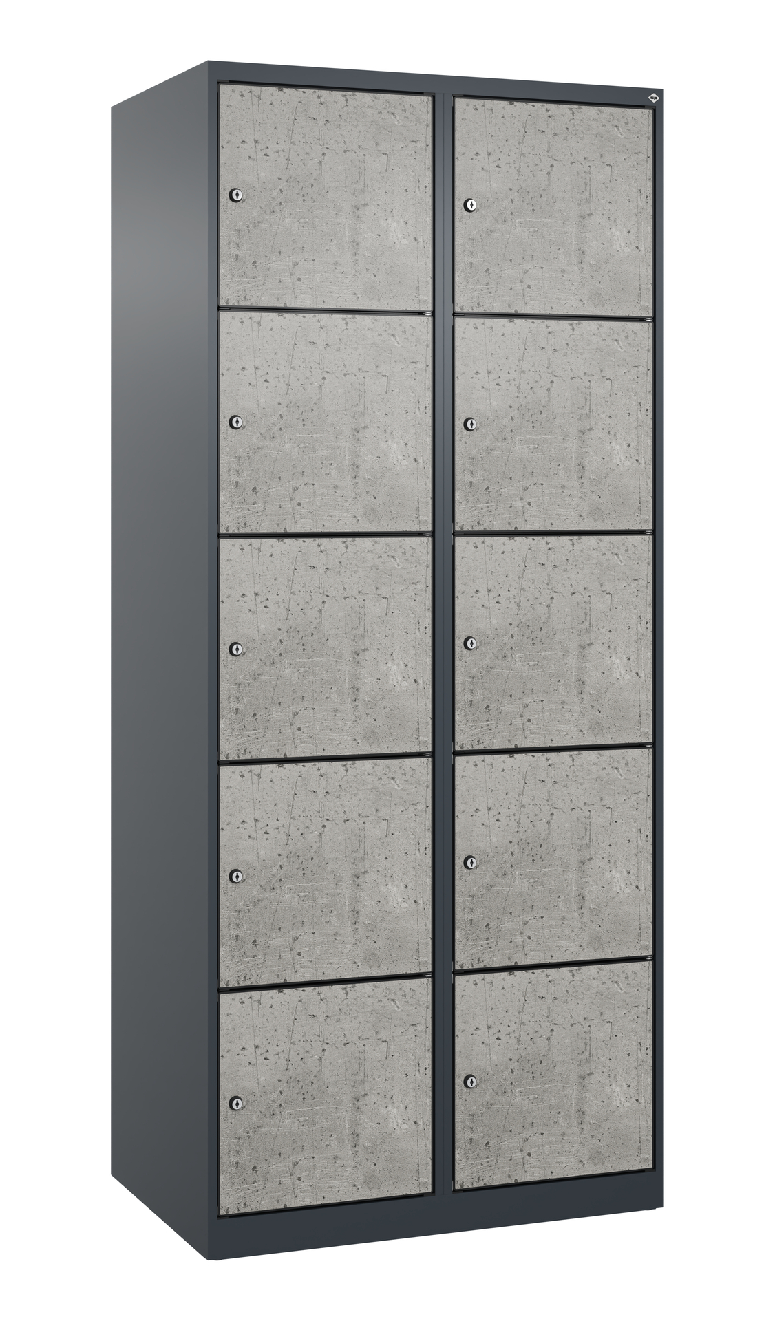 C+P Schlie�fachschrank Evolo PLUS, 10 F�cher, 1850x800x500mm