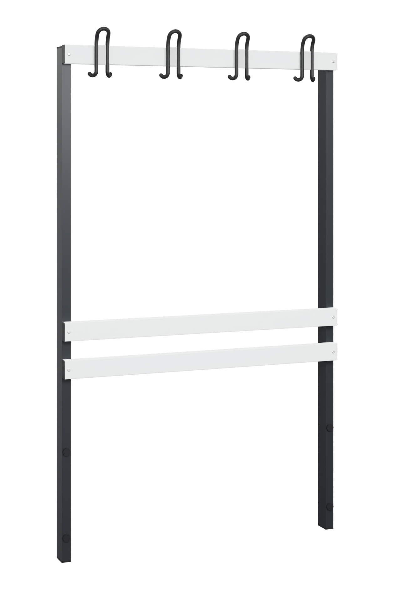 C+P Garderobenteil, 1716x1000x110mm, 7021/Weiß