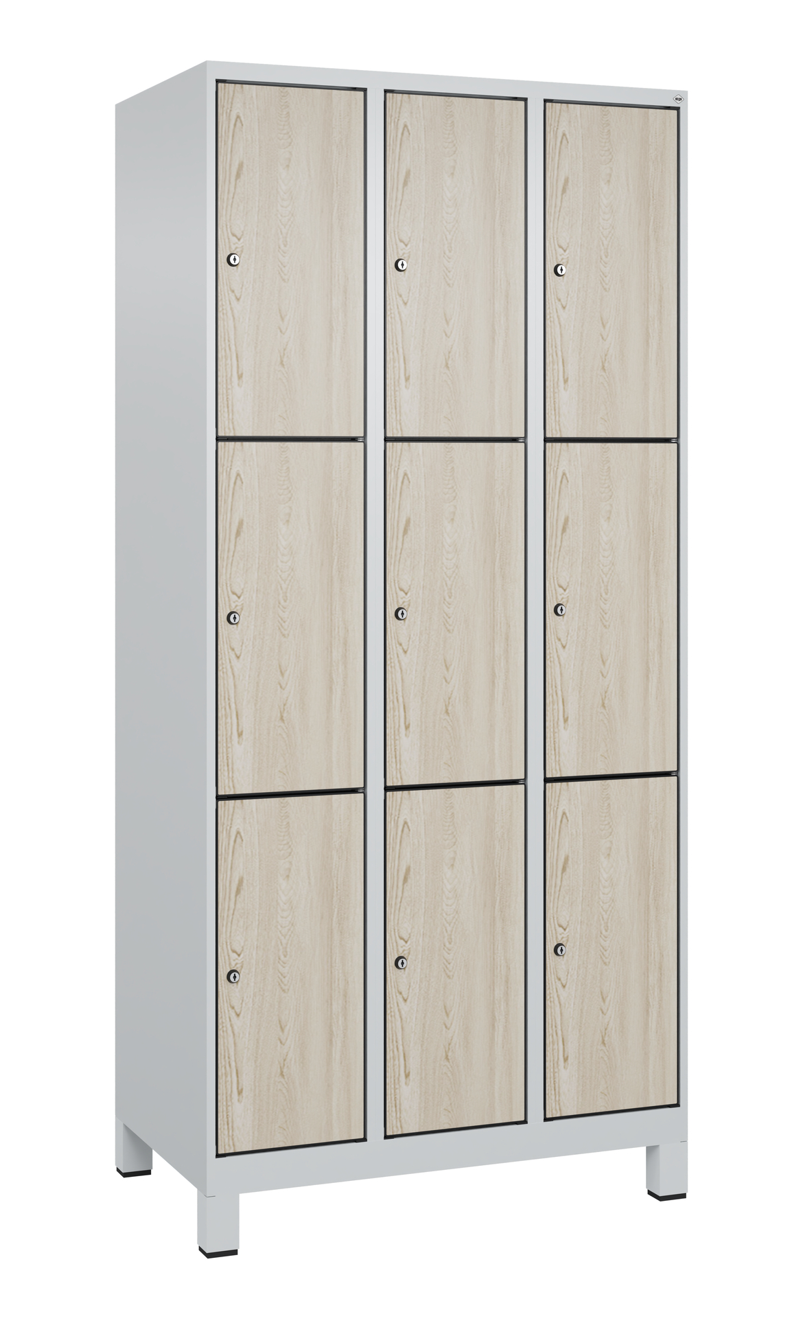 C+P Schlie�fachschrank Evolo PLUS, F��e, 9 F�cher, 1950x900x500mm