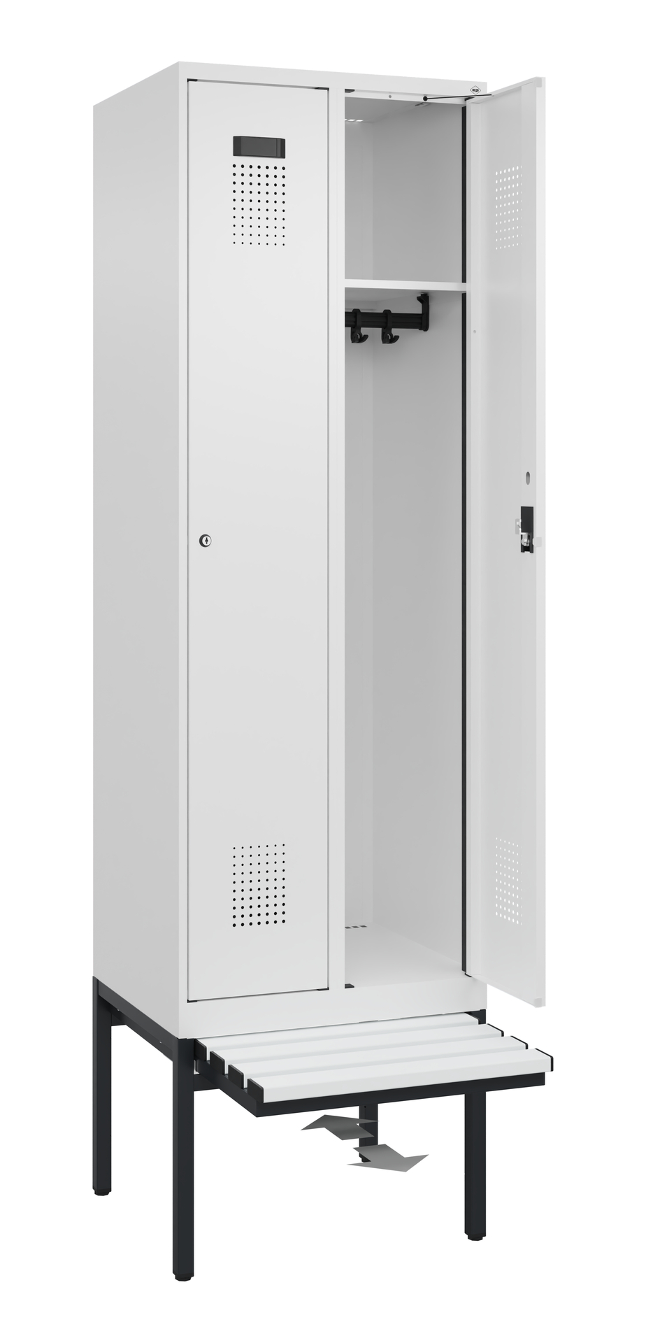 C+P Spind Evolo PLUS, Bank, 2 Abteil, 2120x600x815mm