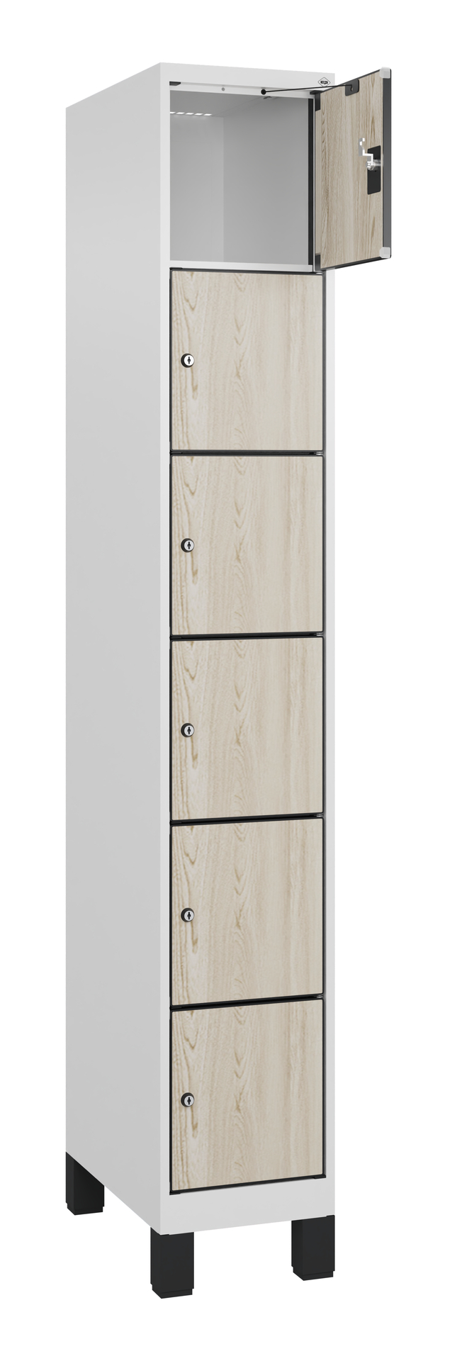 C+P Schlie�fachschrank Evolo PLUS, F��e, 6 F�cher, 1950x300x500mm