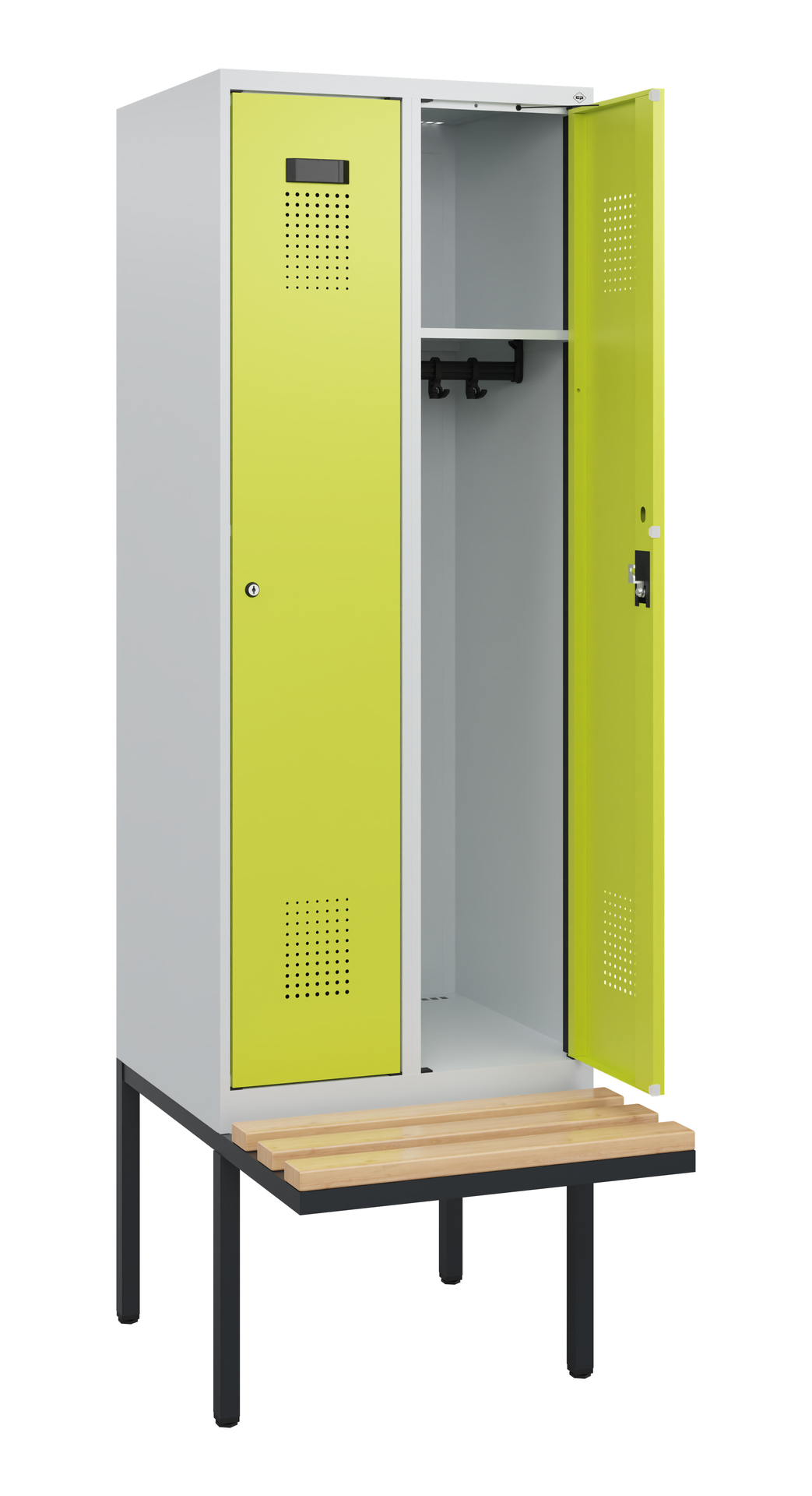 C+P Spind Evolo PLUS, Bank, 2 Abteile, 1950x600x81