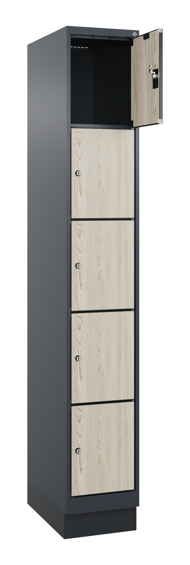 C+P Schlie�fachschrank Evolo PLUS, Sockel, 5 F�cher, 1950x300x500mm