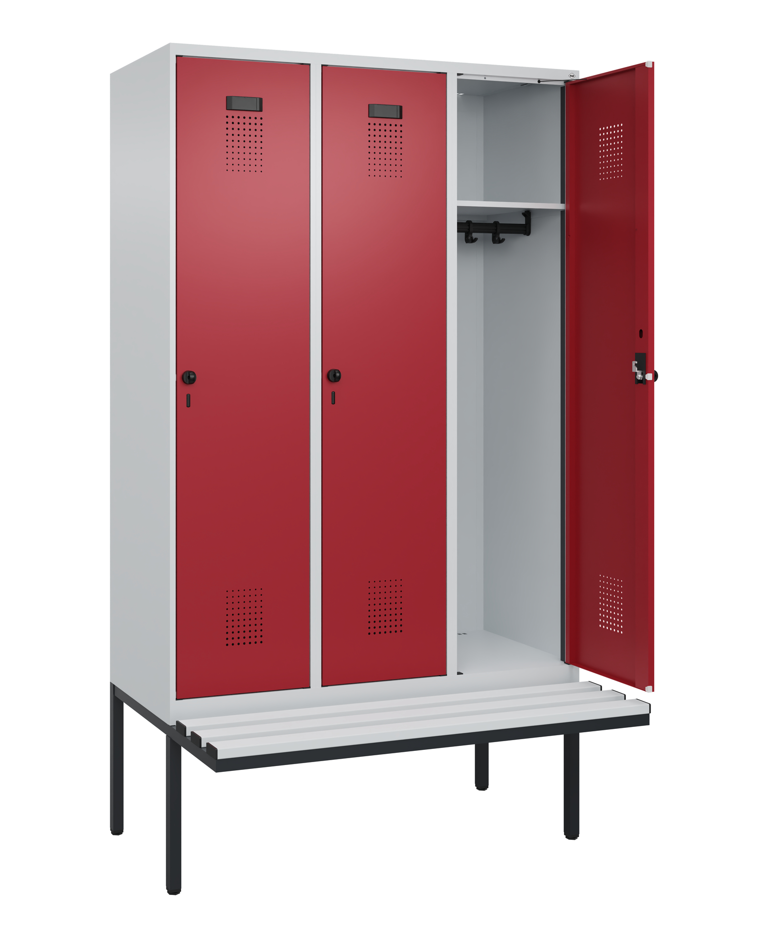 C+P Spind Evolo PLUS, Bank, 3 Abteile, 2120x1200x8