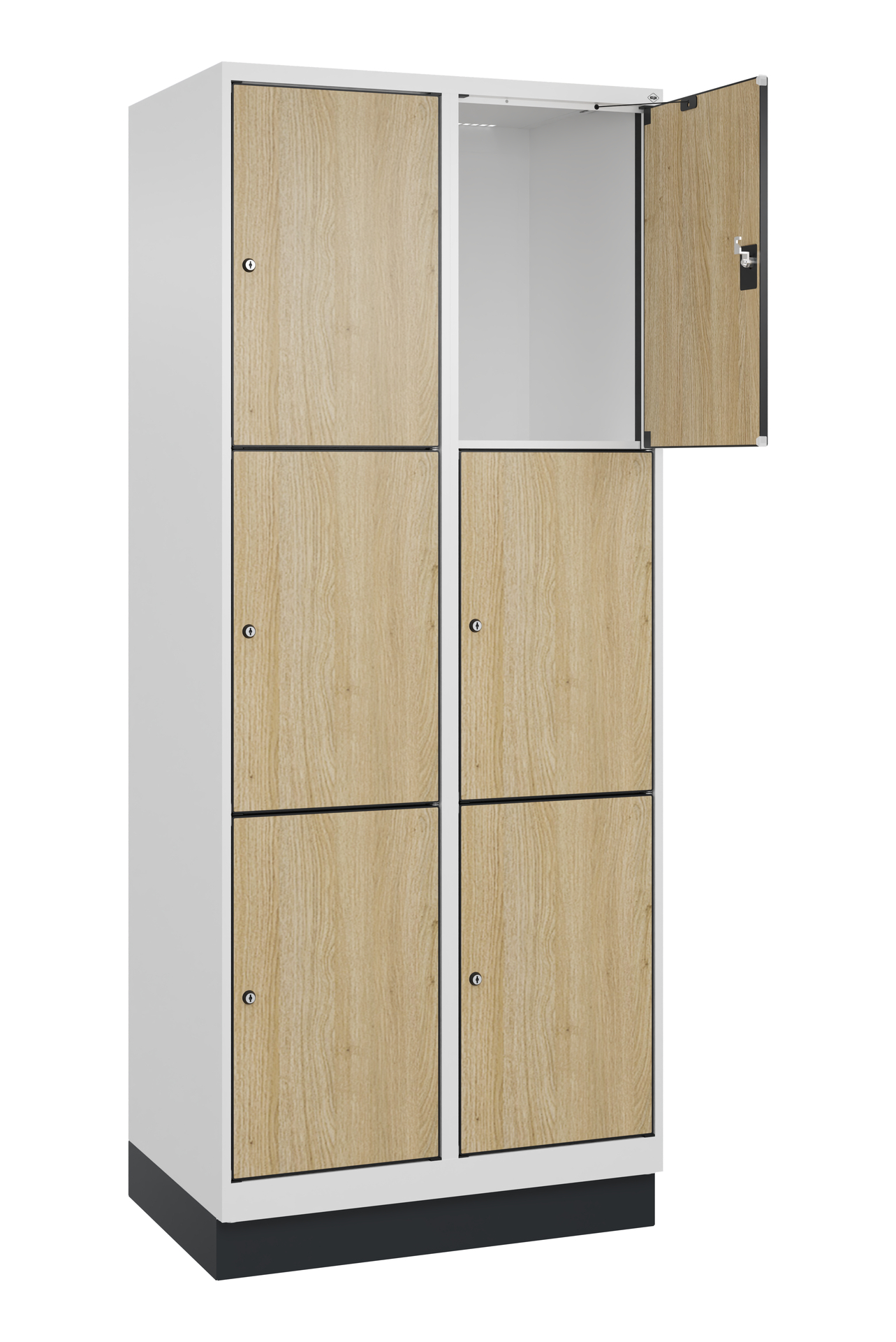 C+P Schlie�fachschrank Evolo PLUS, Sockel, 6 F�cher, 1950x800x500mm