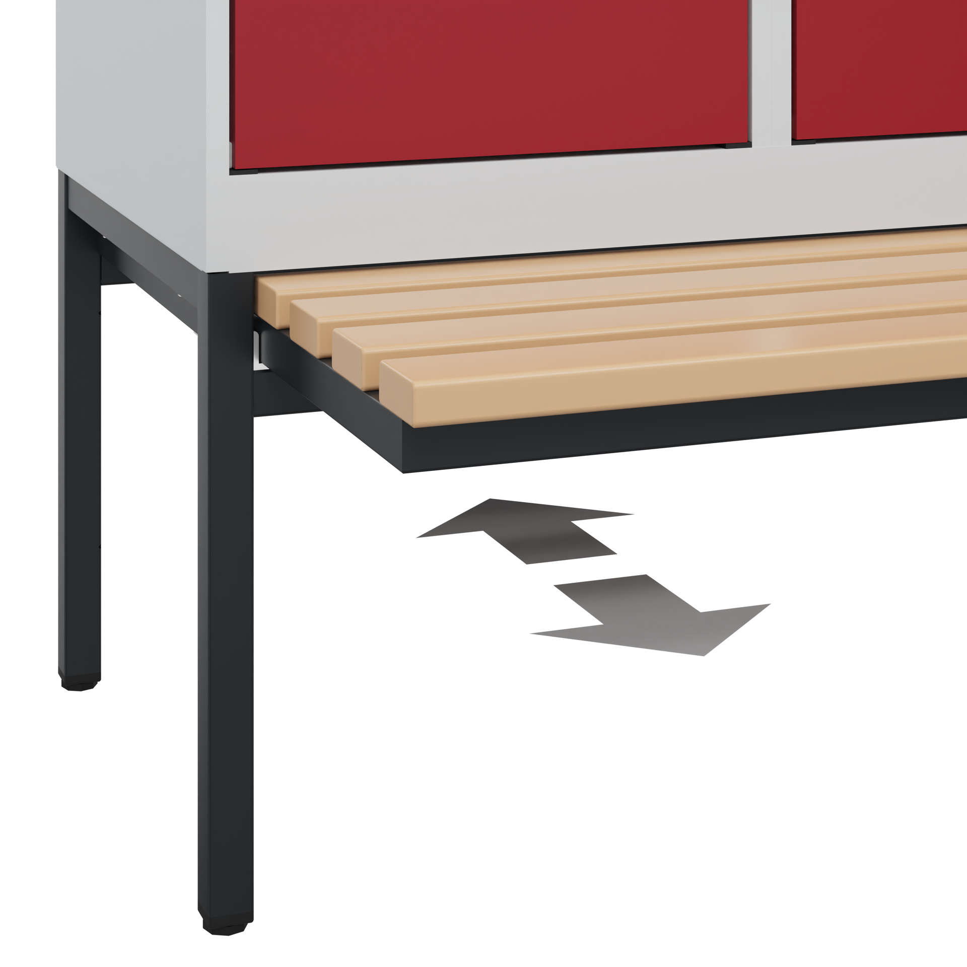 C+P Spind Evolo PLUS, Bank, 2 Abteile, 2120x800x815mm