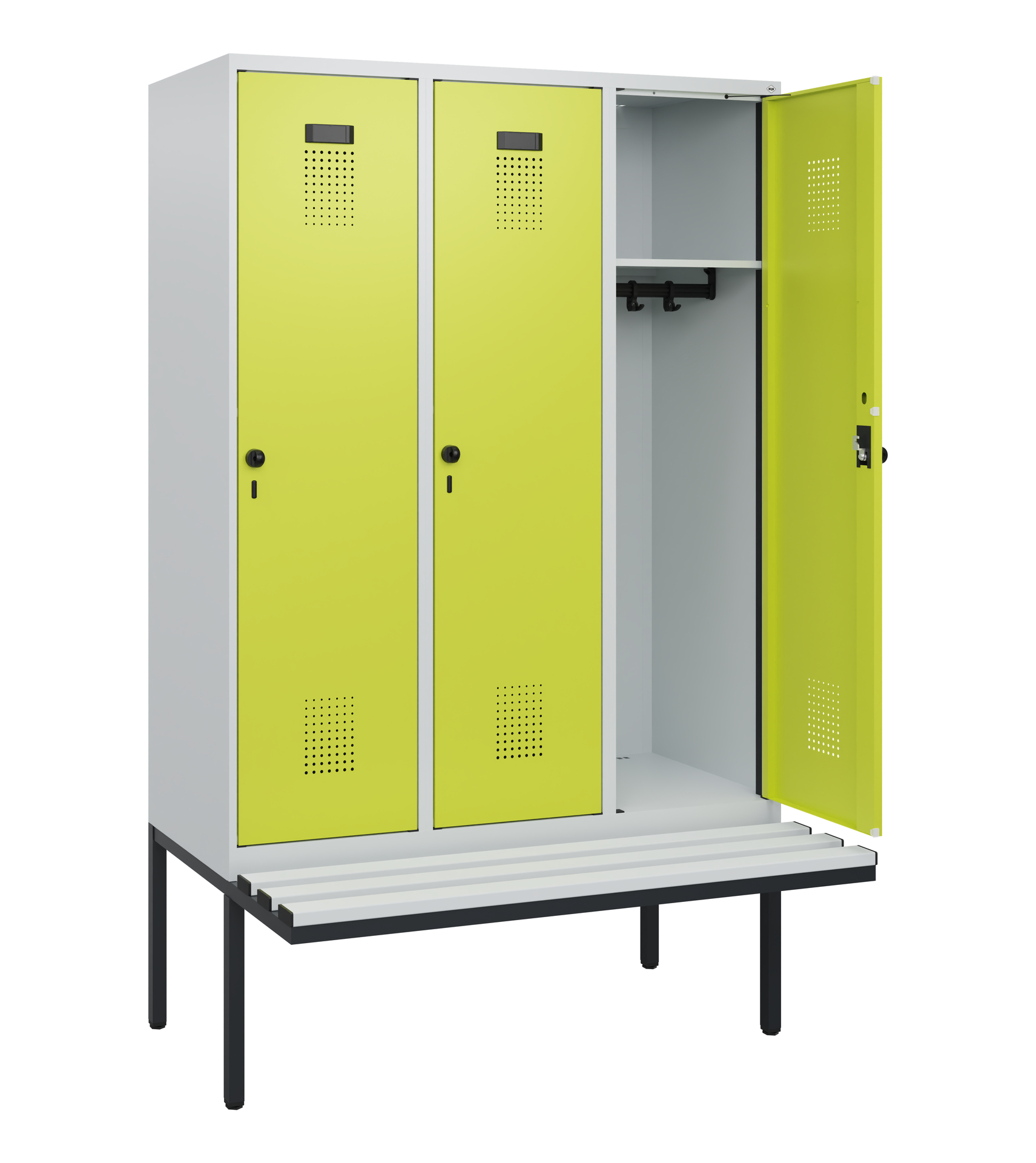 C+P Spind Evolo PLUS, Bank, 3 Abteile, 1950x1200x8