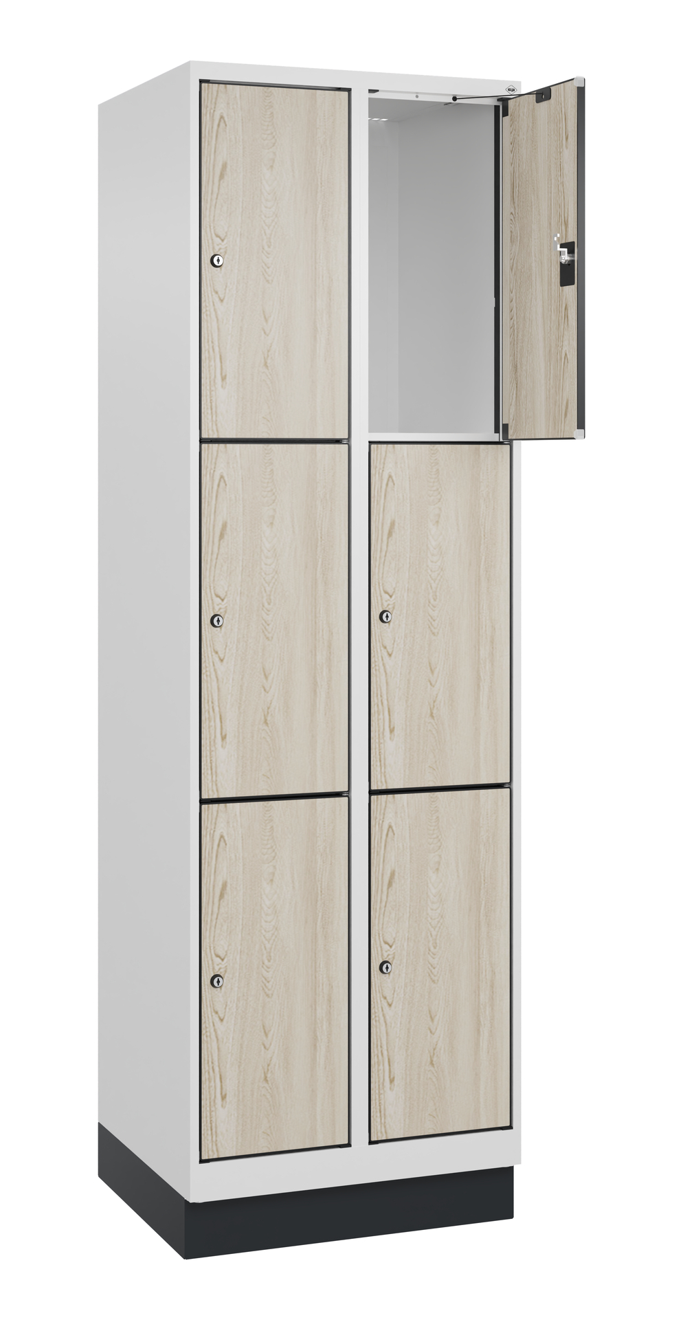 C+P Schlie�fachschrank Evolo PLUS, Sockel, 6 F�cher, 1950x600x500mm