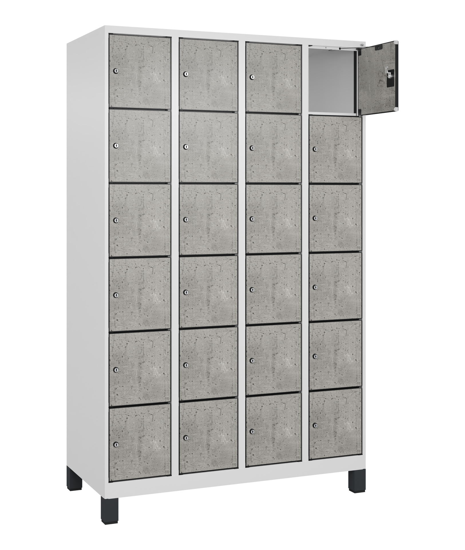 C+P Schlie�fachschrank Evolo PLUS, F��e, 24 F�cher, 1950x1200x500mm