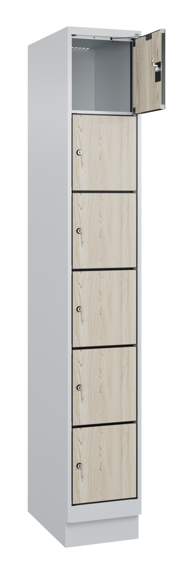 C+P Schlie�fachschrank Evolo PLUS, Sockel, 6 F�cher, 1950x300x500mm