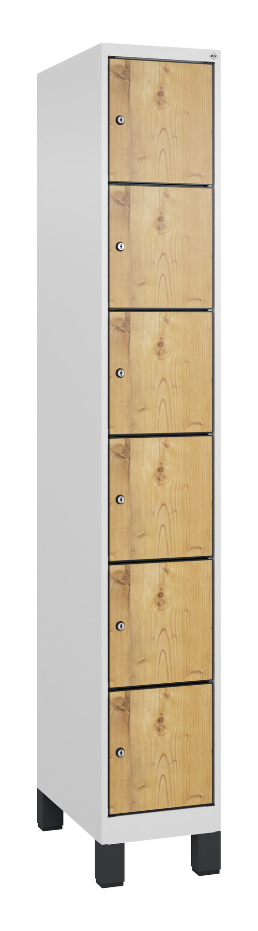 C+P Schlie�fachschrank Evolo PLUS, F��e, 6 F�cher, 1950x300x500mm