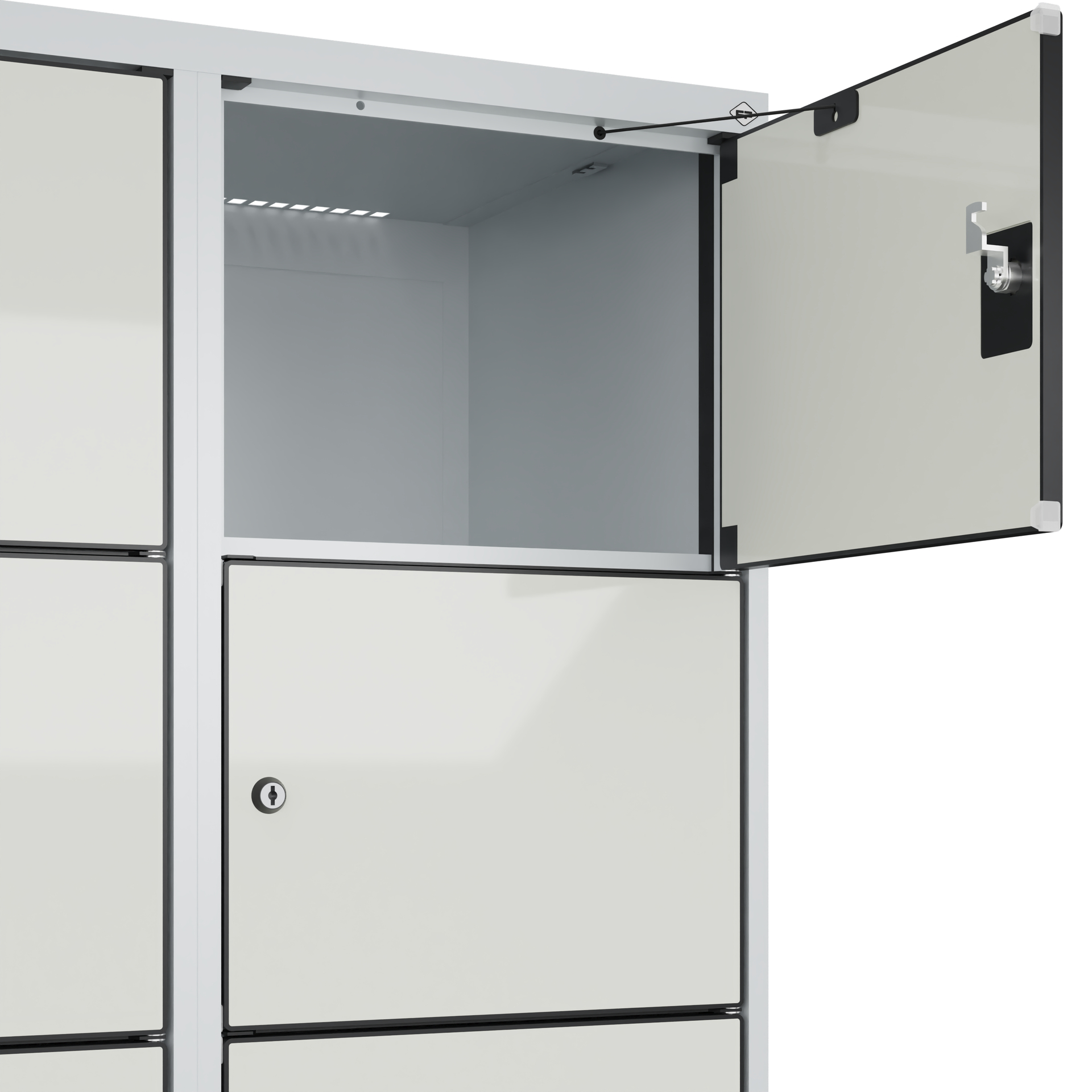 C+P Schlie�fachschrank Evolo PLUS, F��e, 18 F�cher, 1950x1200x500mm
