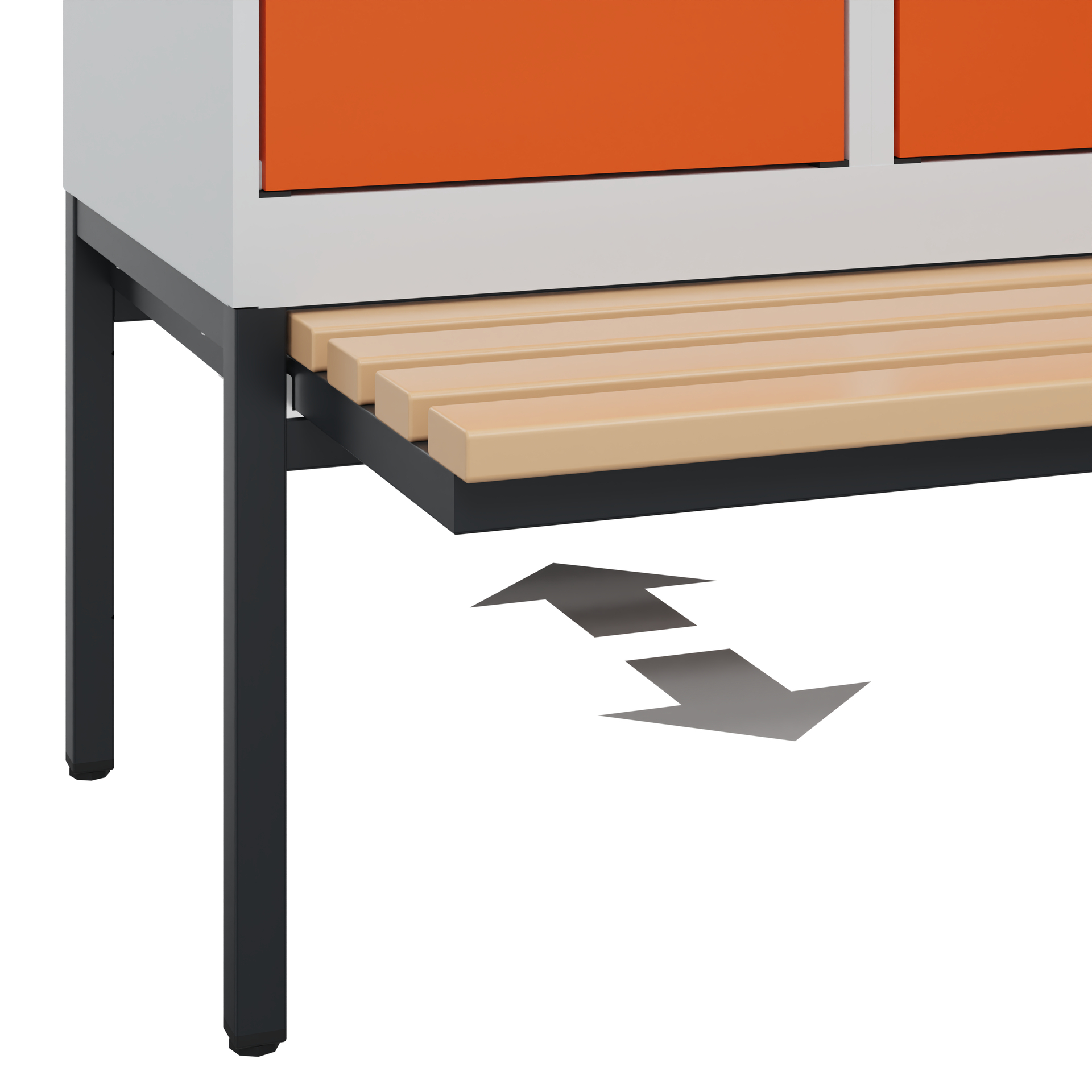 C+P Spind Evolo PLUS, Bank, 2 Abteile, 2120x800x815mm