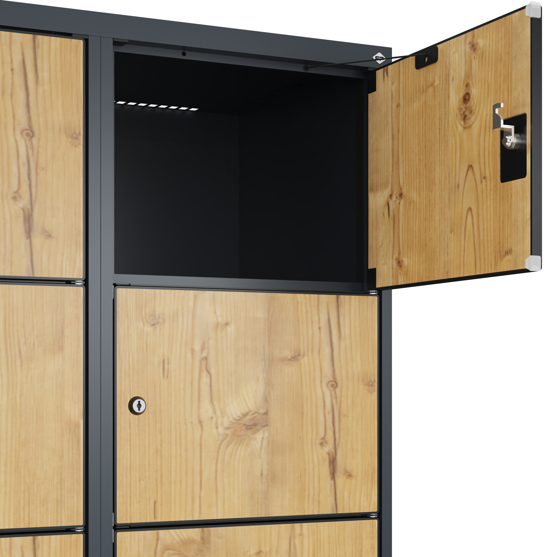 C+P Schlie�fachschrank Evolo PLUS, F��e, 18 F�cher, 1950x1200x500mm