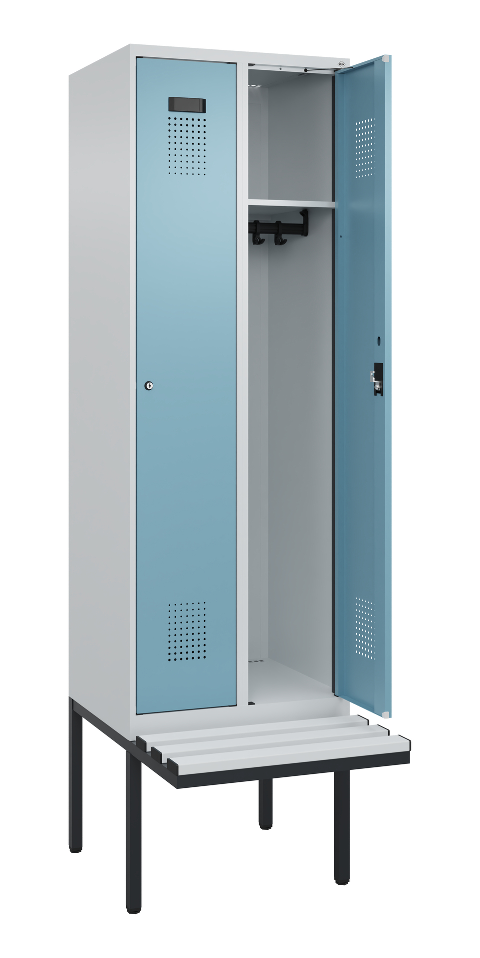 C+P Spind Evolo PLUS, Bank, 2 Abteil, 2120x600x815