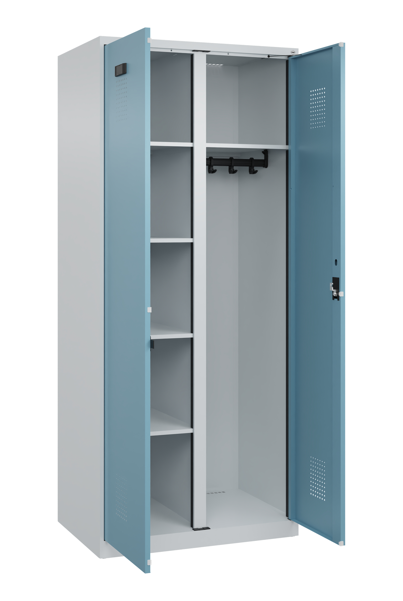 C+P Wäsche-/Garderobenspind Evolo PLUS, 2 Abteile,