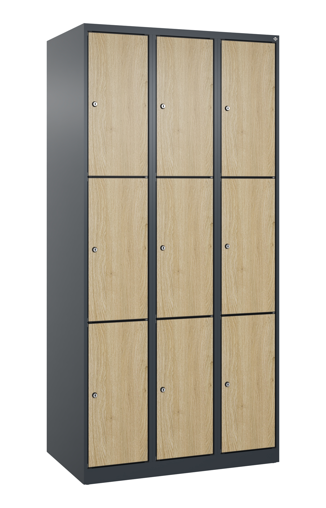 C+P Schlie�fachschrank Evolo PLUS, 9 F�cher, 1850x900x500mm