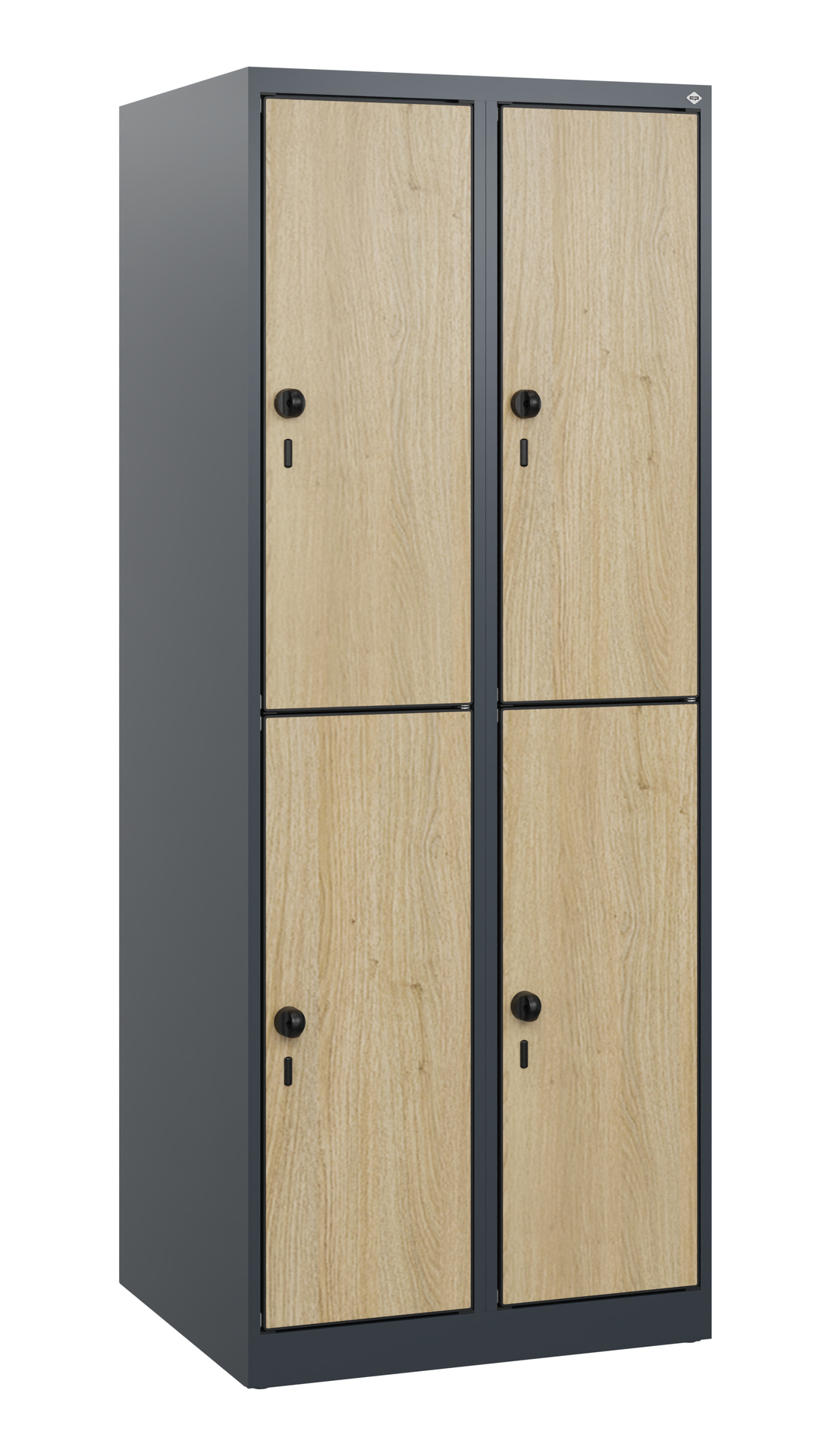 C+P Doppelst�ckiger Schulspind Evolo PLUS, 4 F�cher, 1530x600x500mm