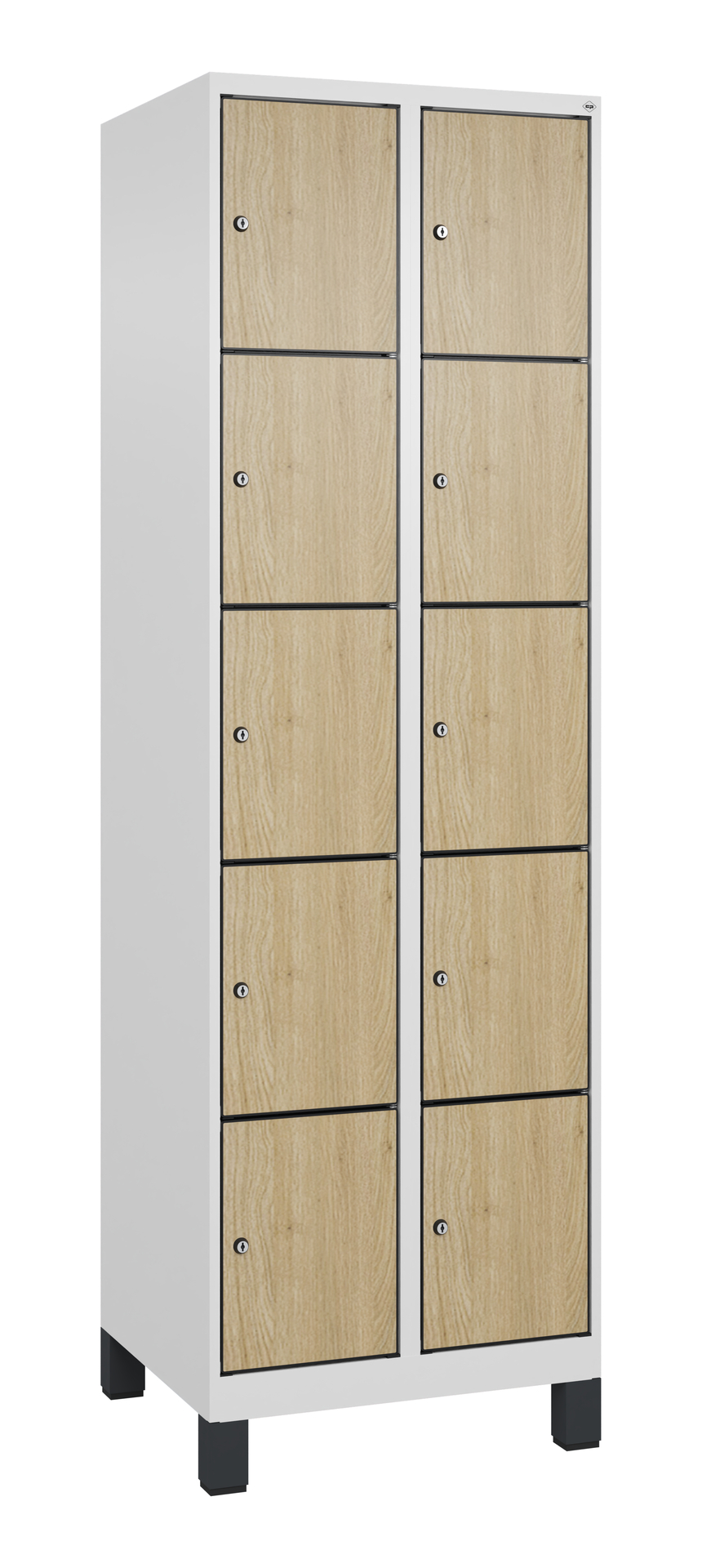 C+P Schlie�fachschrank Evolo PLUS, F��e, 10 F�cher, 1950x600x500mm