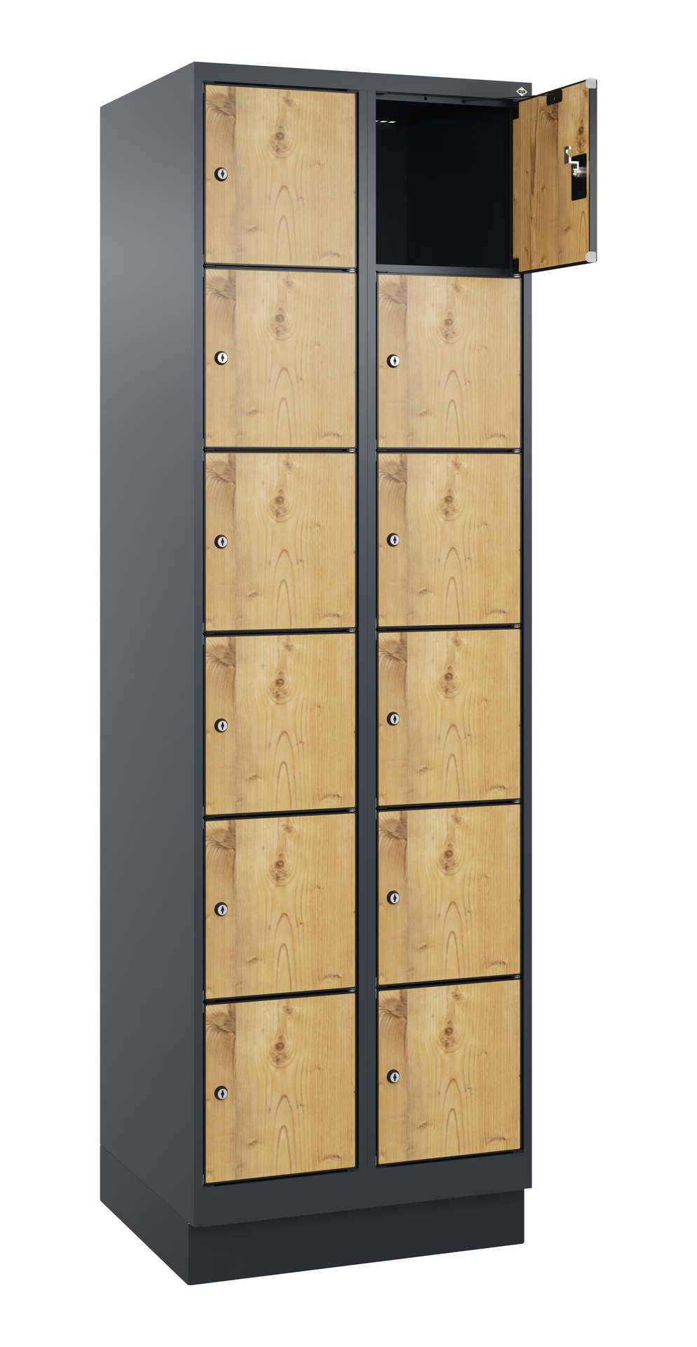 C+P Schlie�fachschrank Evolo PLUS, Sockel, 12 F�cher, 1950x600x500mm