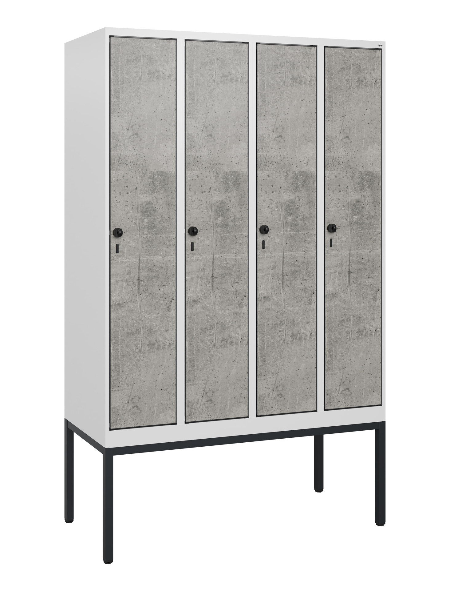 C+P Spind Evolo PLUS, Gestell, 4 Abteile, 1950x1200x500mm