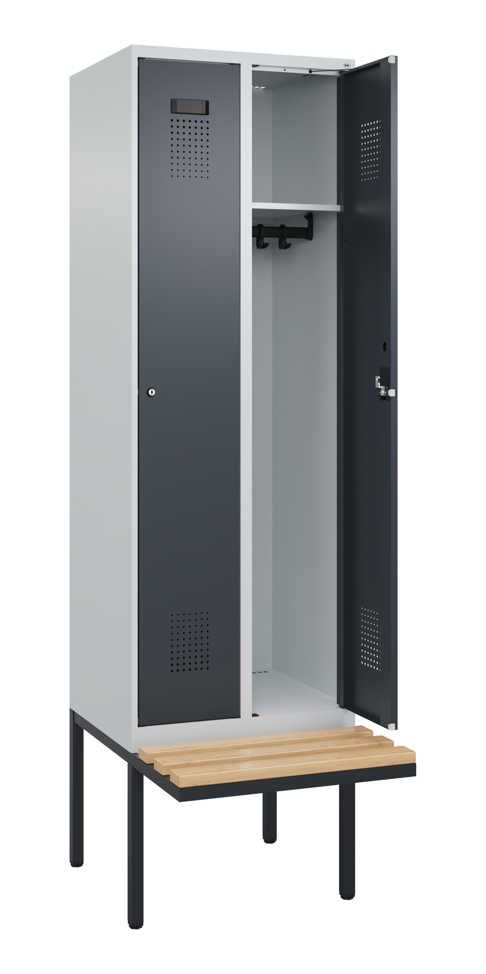 C+P Spind Evolo PLUS, Bank, 2 Abteil, 2120x600x815