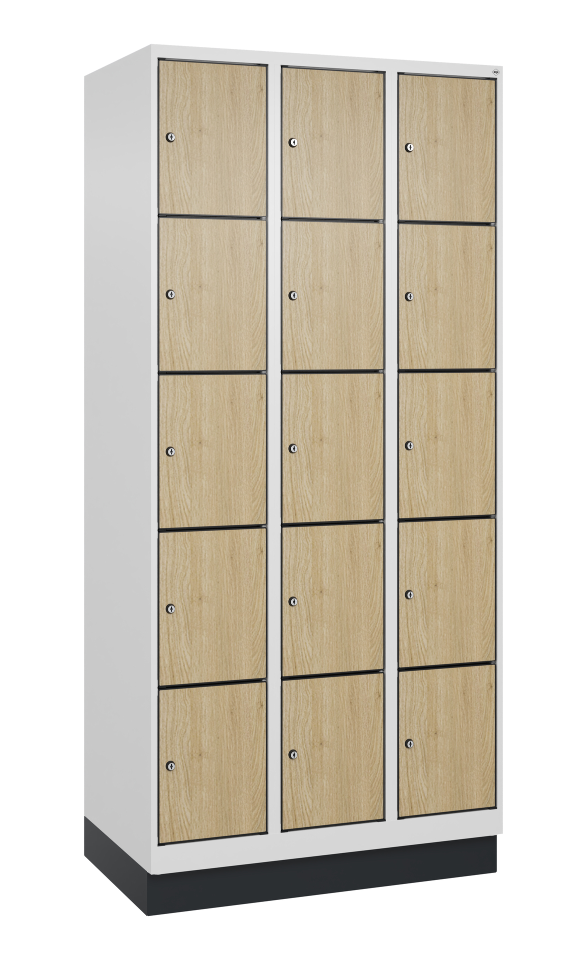 C+P Schlie�fachschrank Evolo PLUS, Sockel, 15 F�cher, 1950x900x500mm