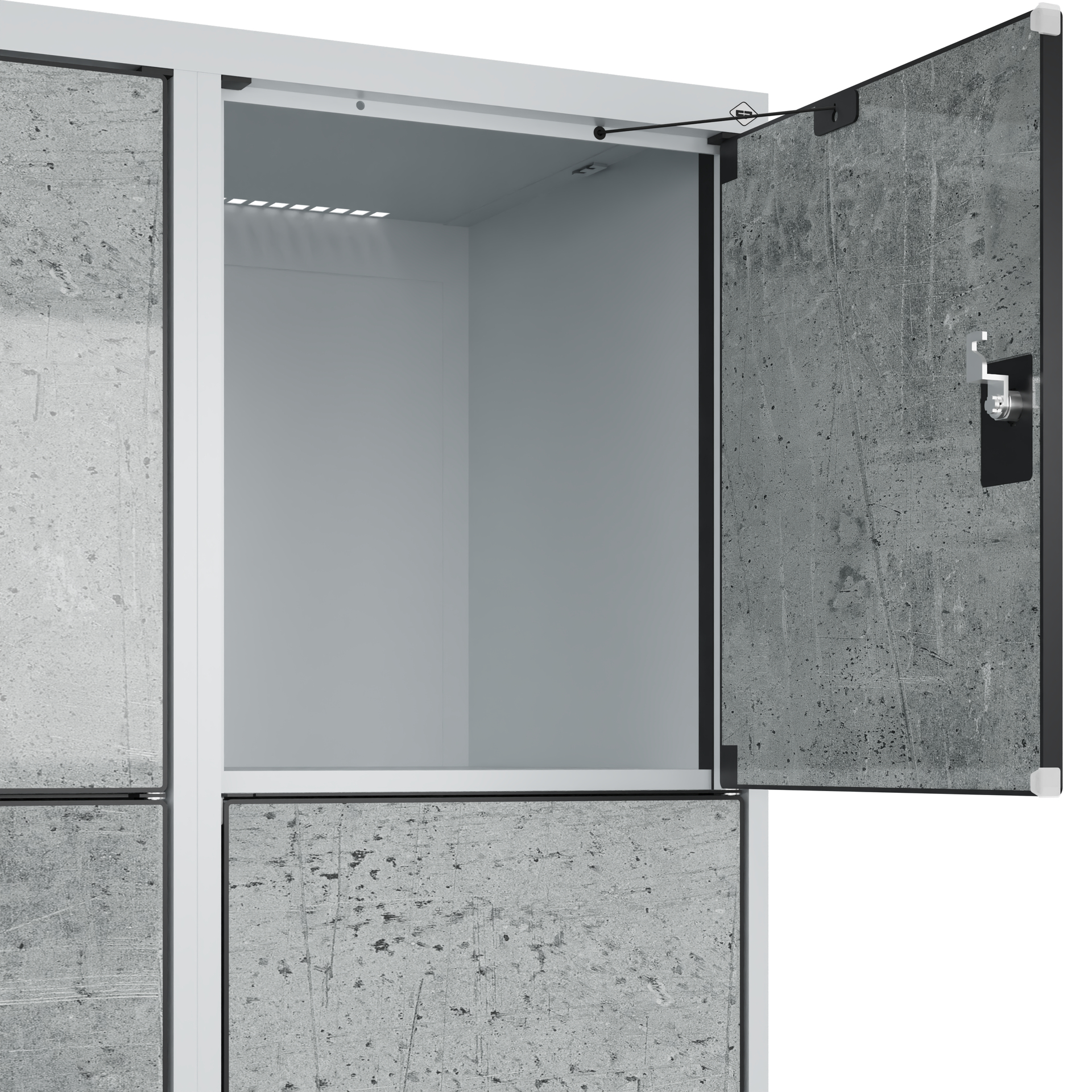 C+P Schlie�fachschrank Evolo PLUS, Sockel, 8 F�cher, 1950x800x500mm