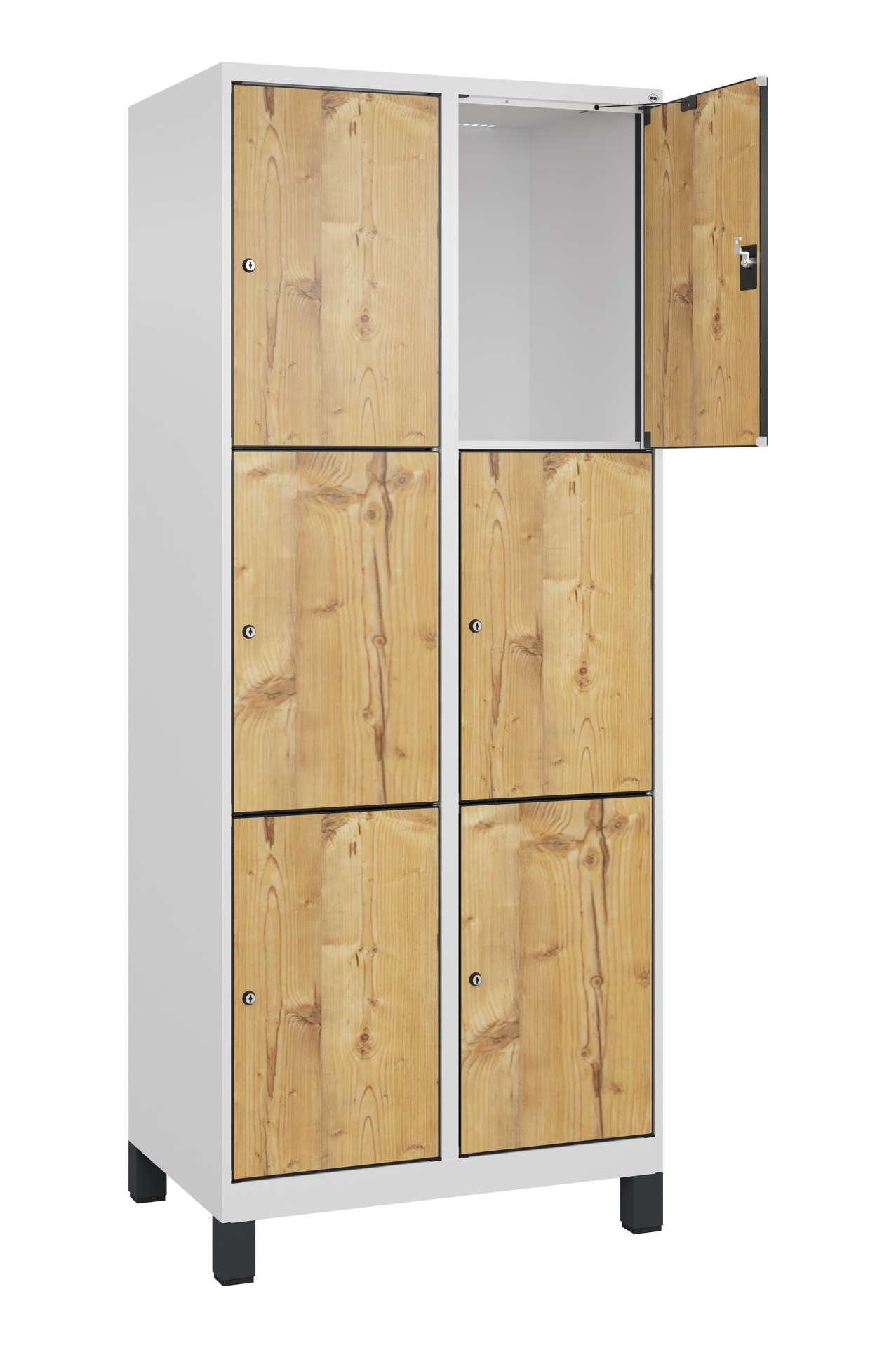 C+P Schlie�fachschrank Evolo PLUS, F��e, 6 F�cher, 1950x800x500mm